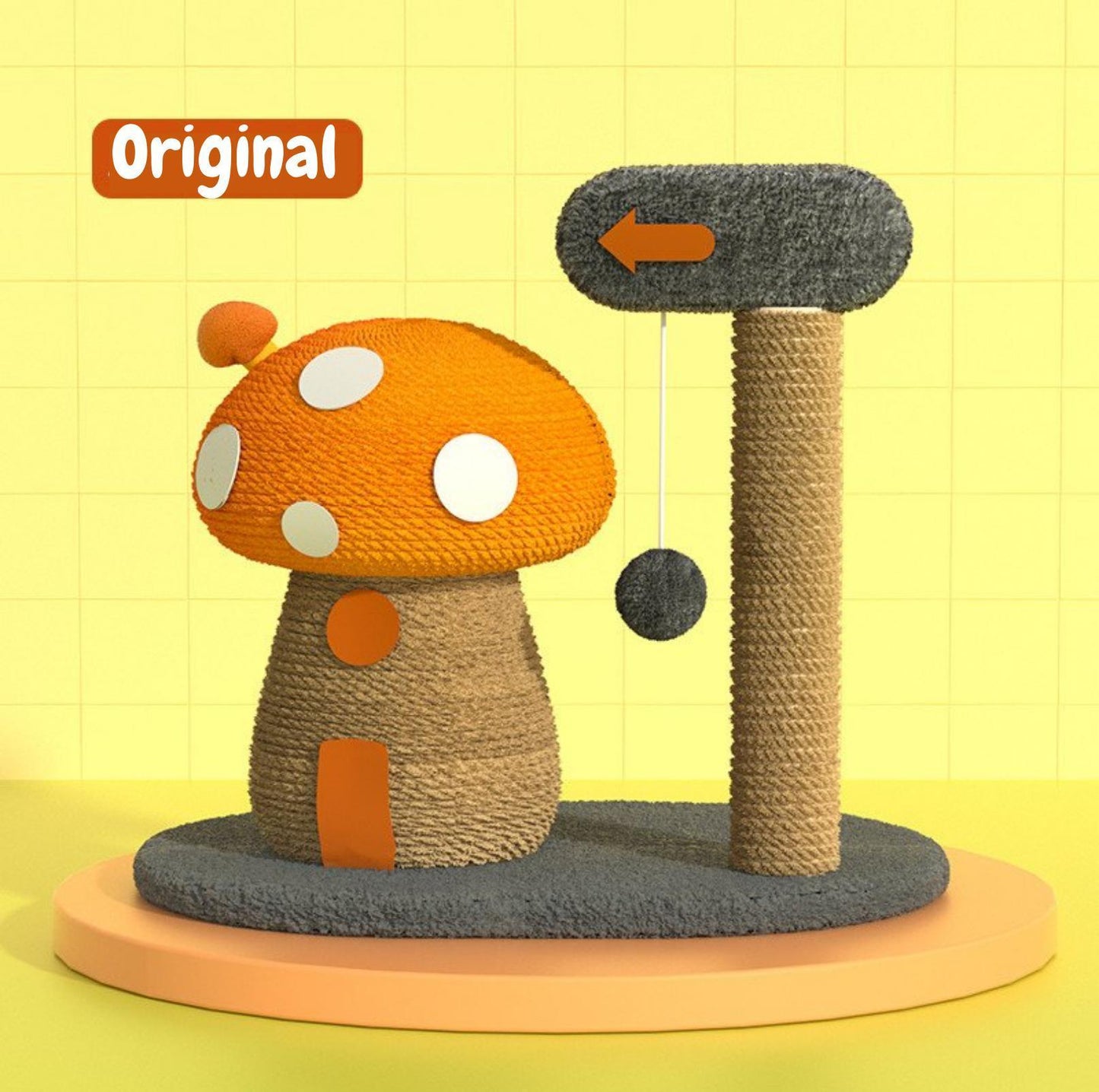 Colourful Mushroom Cat Scratching Post Small Cat Tree - {{product.type}} - PawPawUp