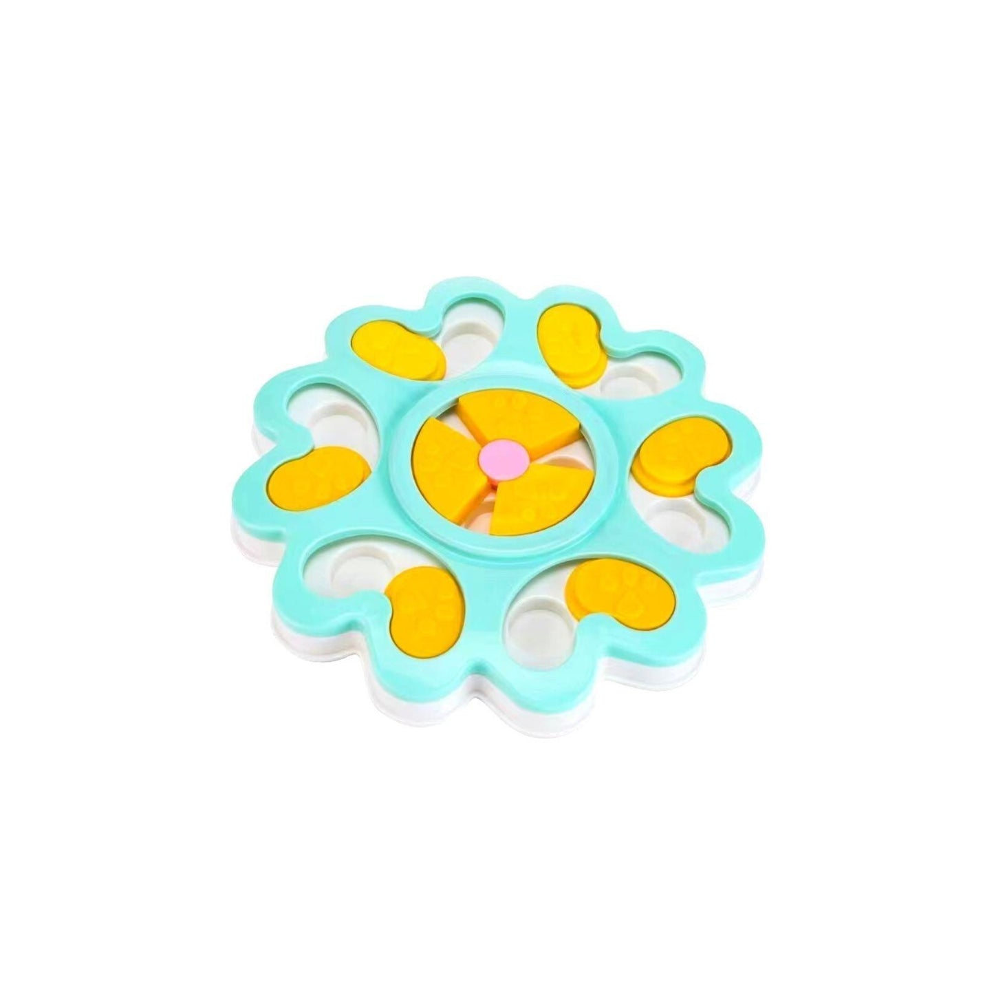 Round Pet Puzzle Toy for Slow Eating and Mental Stimulation - {{product.type}} - PawPawUp