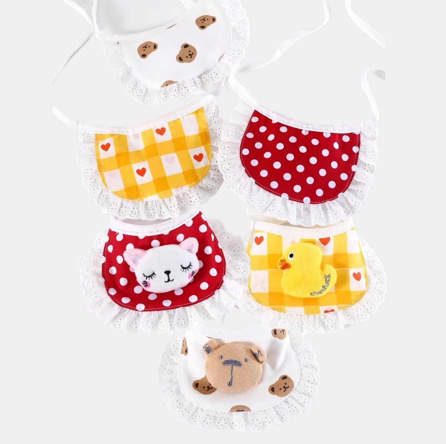 Cute Adjustable Cotton Pet Bibs In Multiple Designs - {{product.type}} - PawPawUp