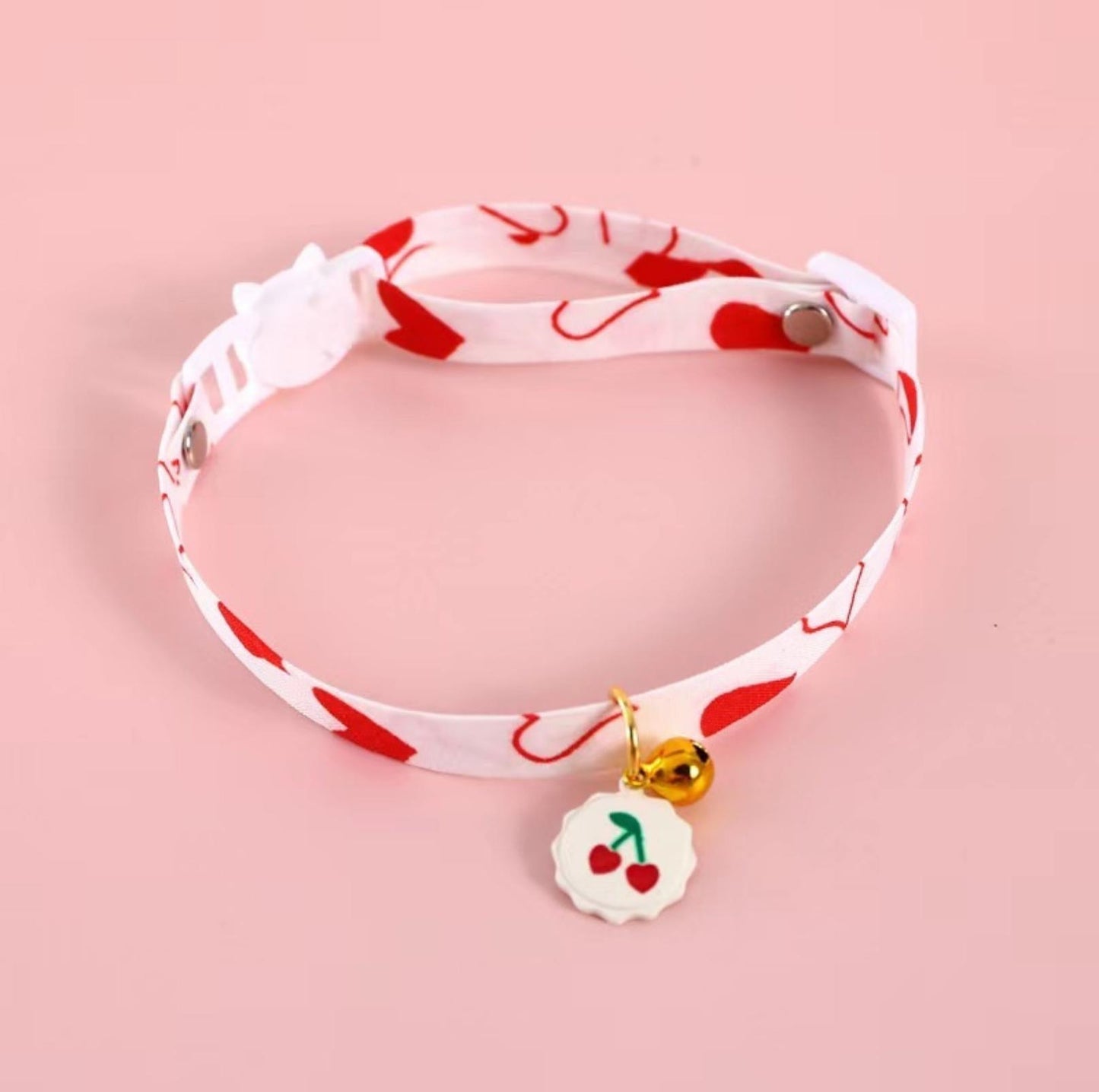 Cute Cherry And Bear Styled Pet Collar - Adjustable Neck Size - {{product.type}} - PawPawUp