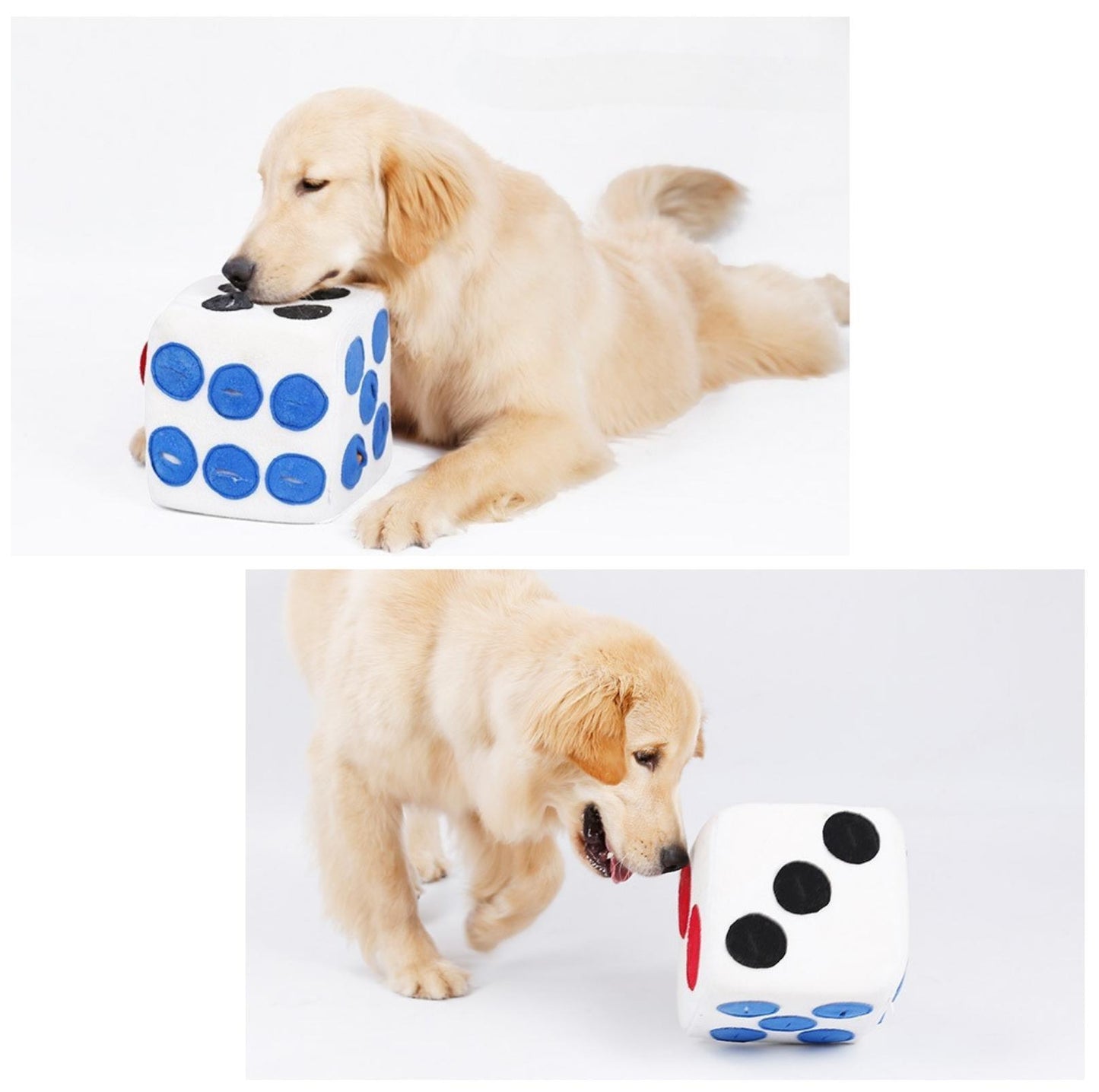 Dice Style Plush Pet Snuffling Toy Dog Intelligence and Slow-Eating Training Toy - {{product.type}} - PawPawUp