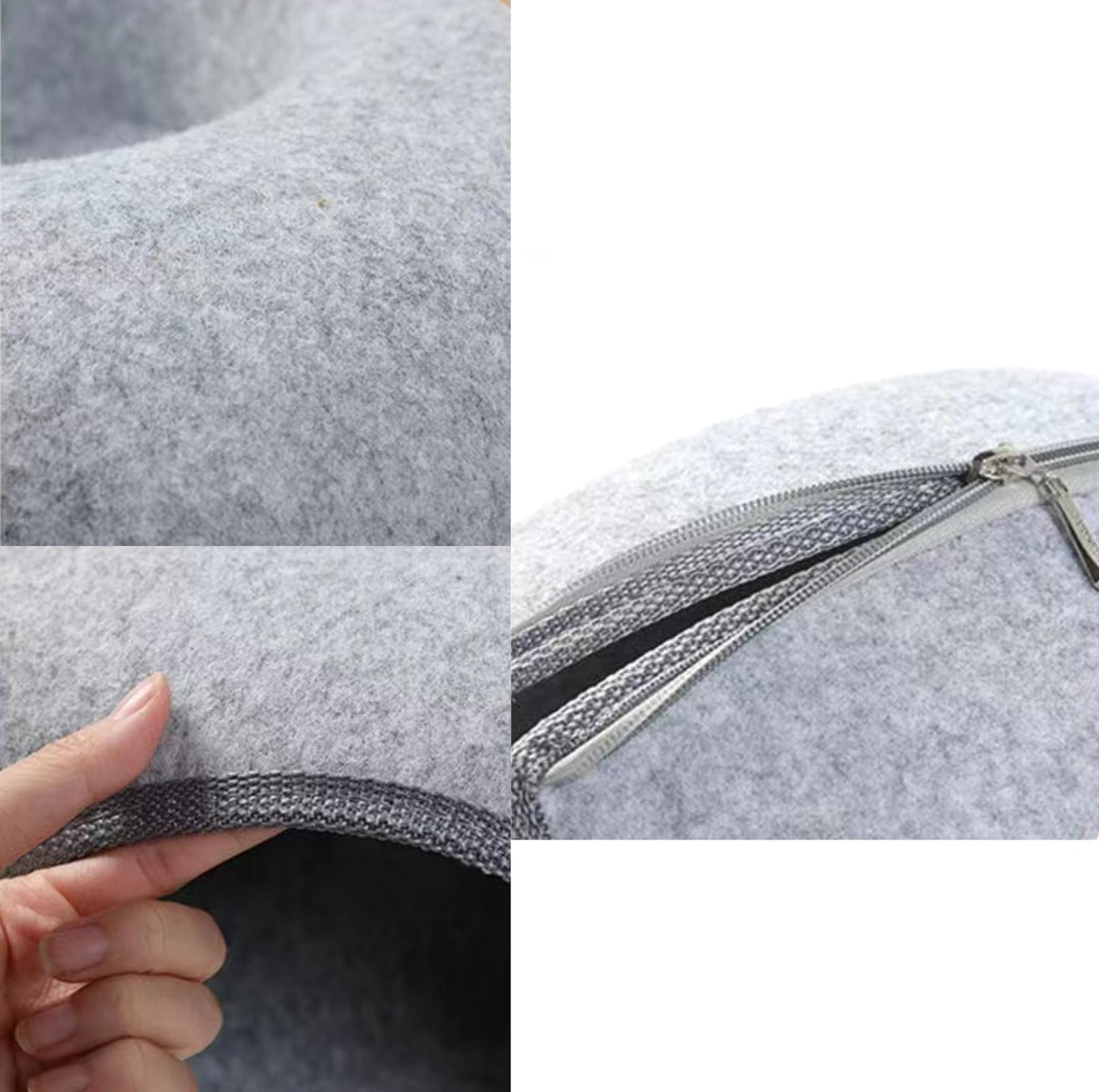 All-Season Donut-Shaped Felt Tunnel Cat Bed - {{product.type}} - PawPawUp