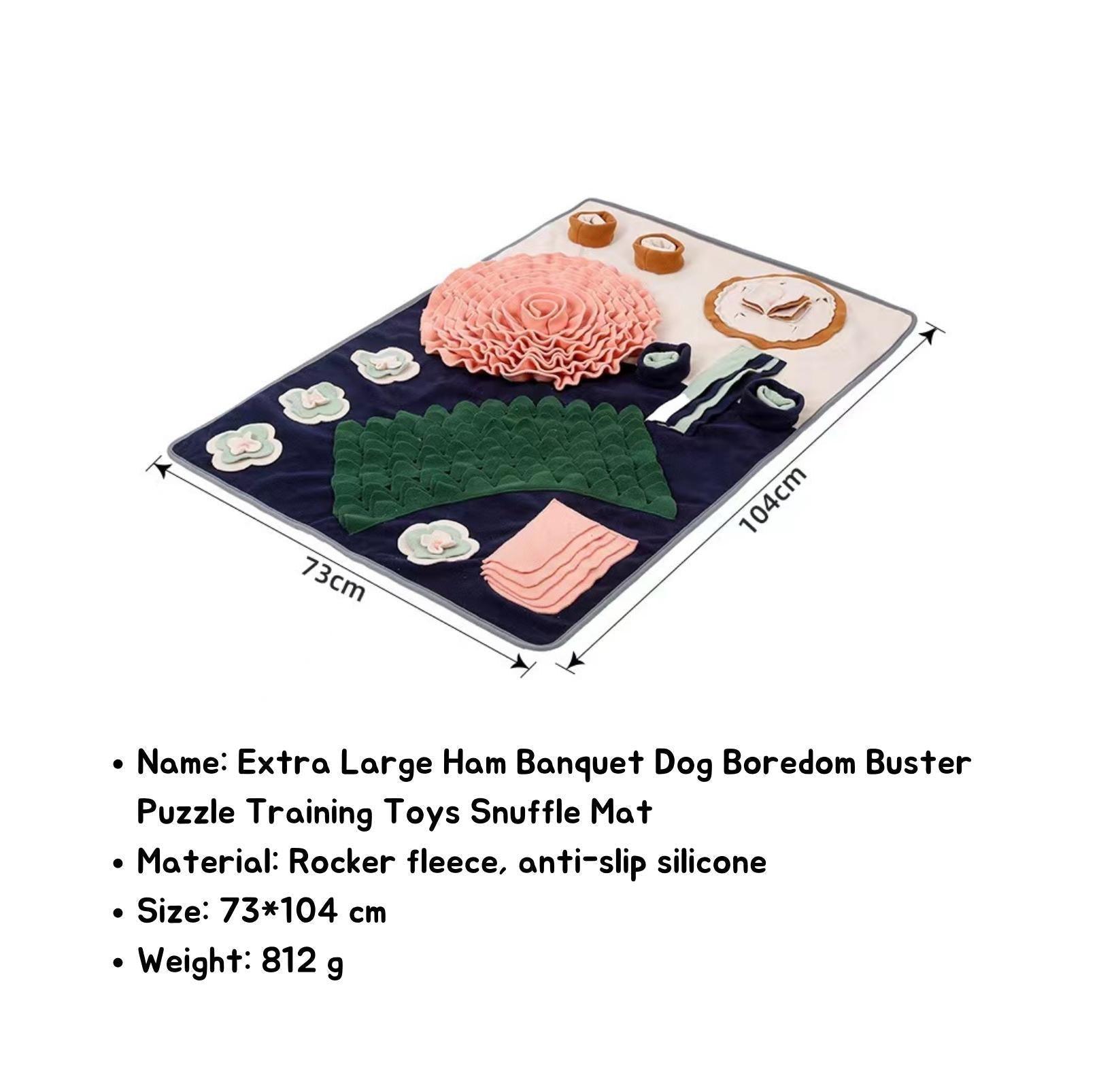 Extra Large Ham Banquet Dog Snuffle Mat Puzzle Training Toy - {{product.type}} - PawPawUp