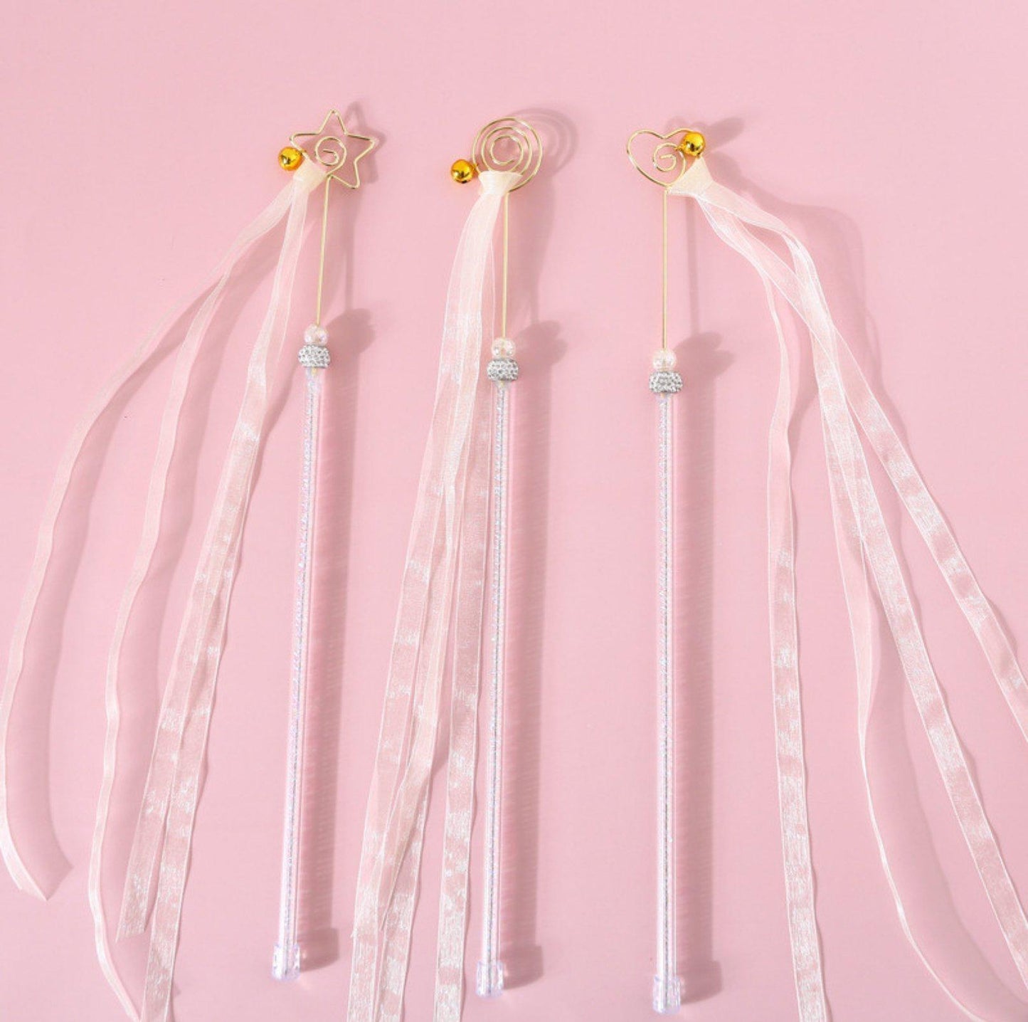 Fairy Ribbon Cat Wand Toy with Bell and Rhinestone - {{product.type}} - PawPawUp