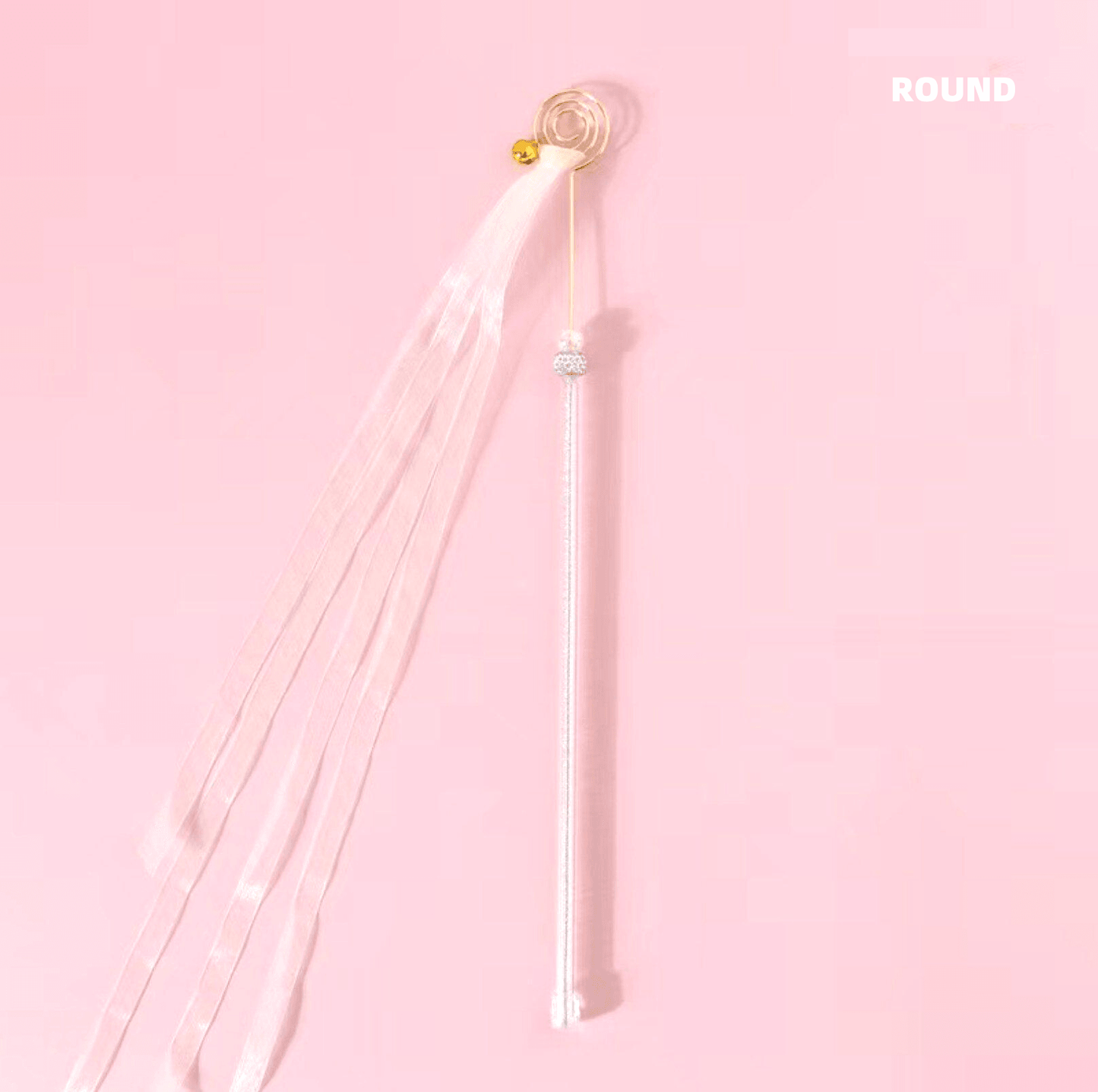 Fairy Ribbon Cat Wand Toy with Bell and Rhinestone - {{product.type}} - PawPawUp