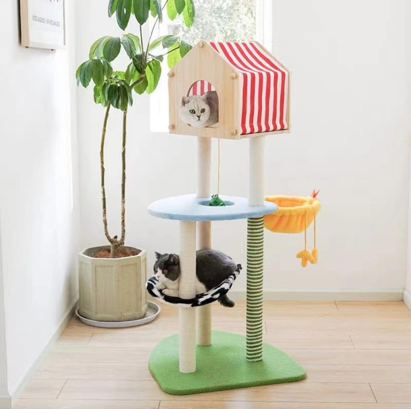 ZeZe Farm Vibe Cat Tree Climbing Frame With Scratching Posts - {{product.type}} - PawPawUp