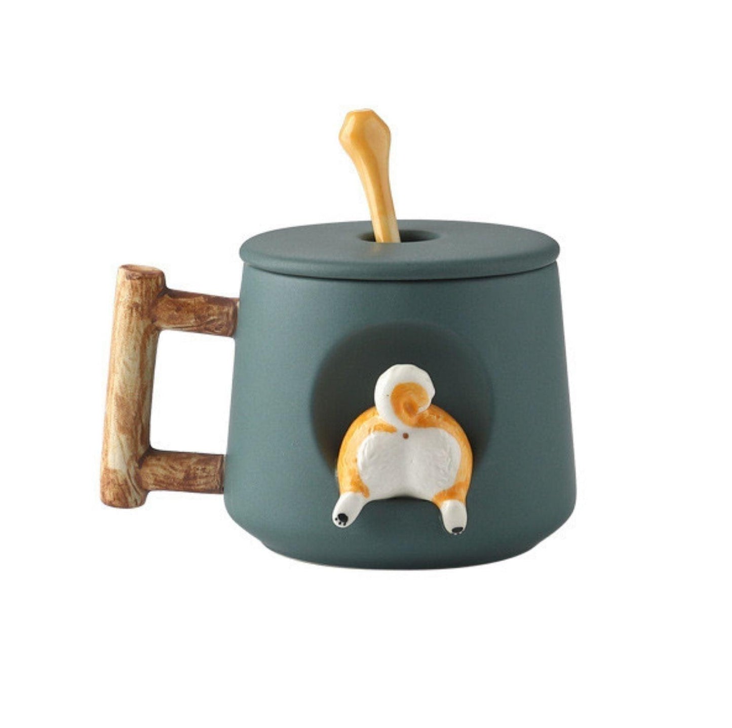 Gift for paw-rents: Human Use Mug Cup with 3D Shiba Inu Pattern (Spoon included) - {{product.type}} - PawPawUp