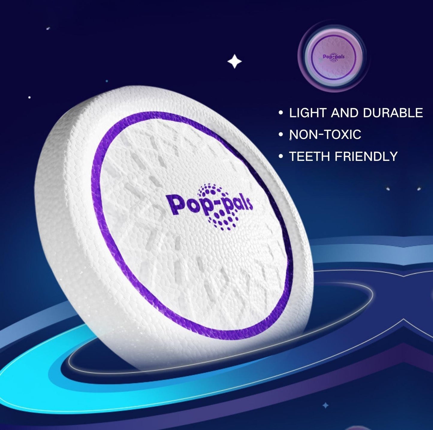 GiGwi Pop-Pals - Everlasting Flying Disc/Ring Dog Toy - {{product.type}} - PawPawUp