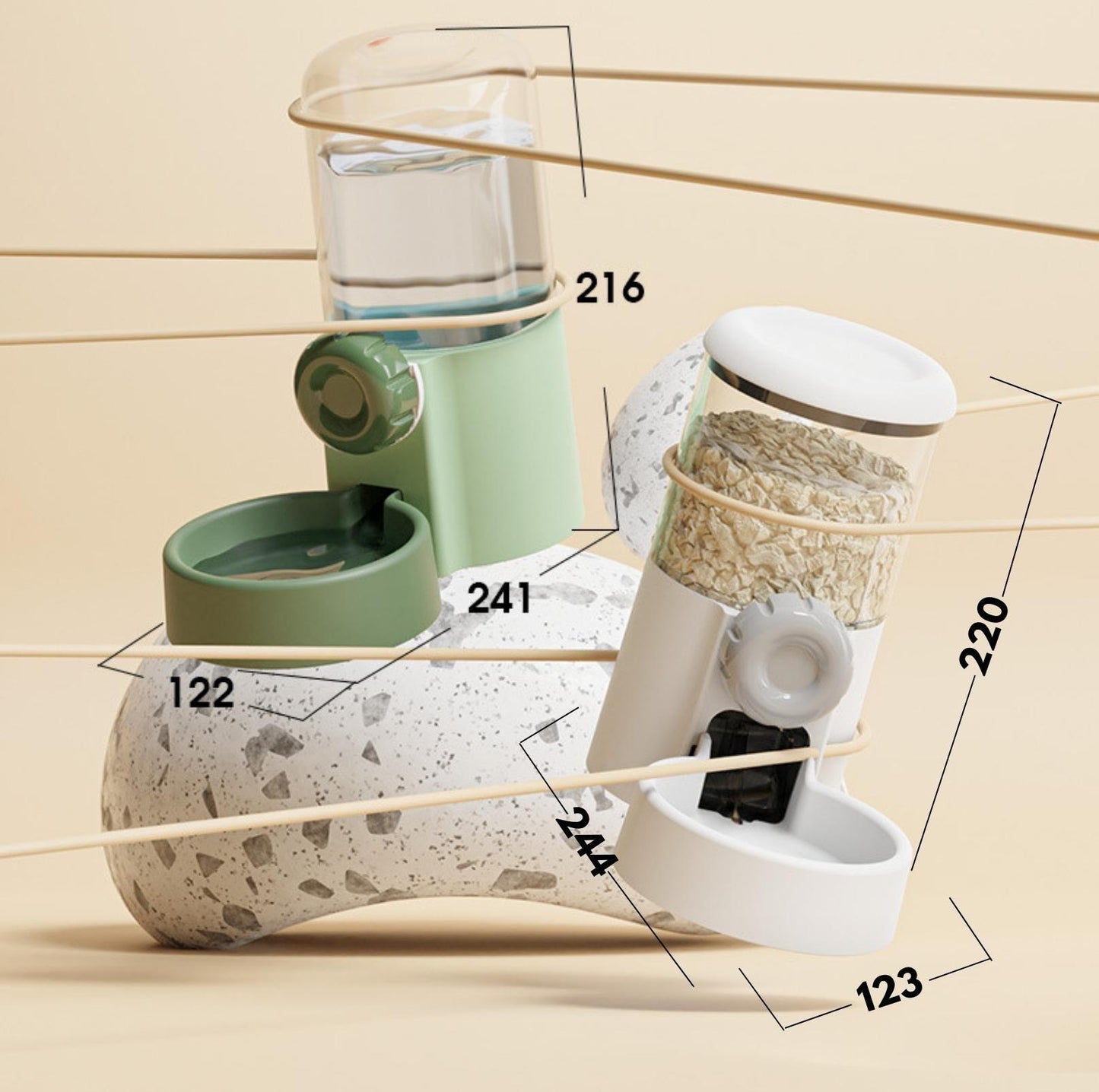 Hangable Large Capacity Pet Water/Food Feeder - {{product.type}} - PawPawUp