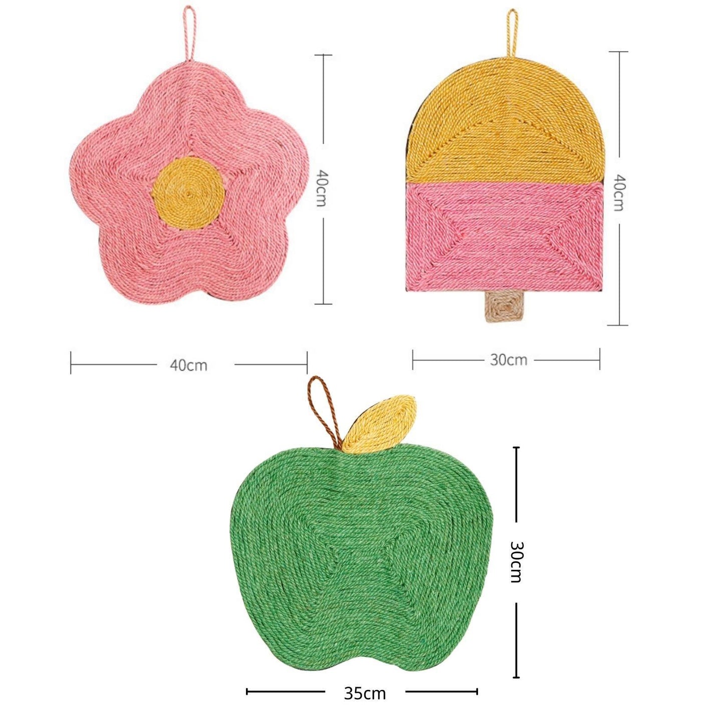 Hangable Sisal Cat Scratcher Cat Scratching Mat Toys - {{product.type}} - PawPawUp