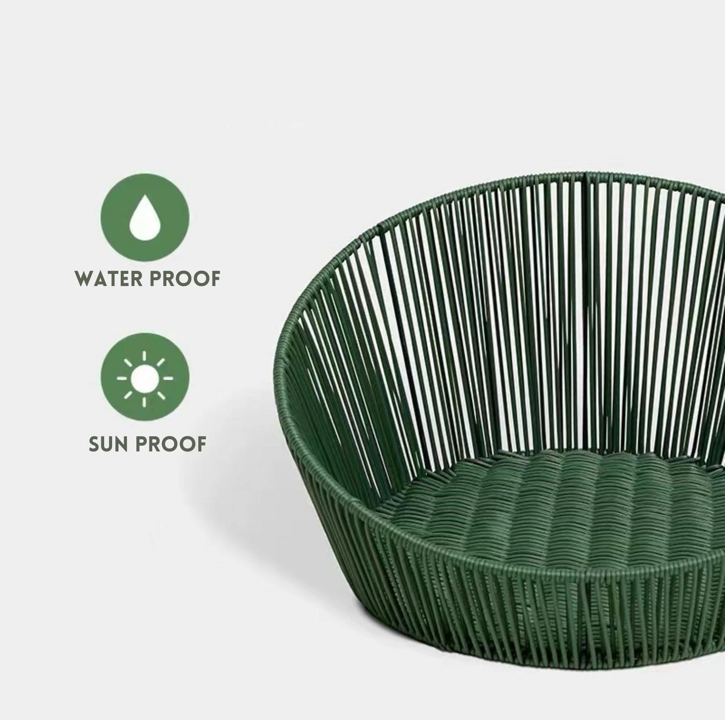 Vetreksa Watermelon Rattan Cat Bed Dog Bed With Removable Thick Pad - {{product.type}} - PawPawUp