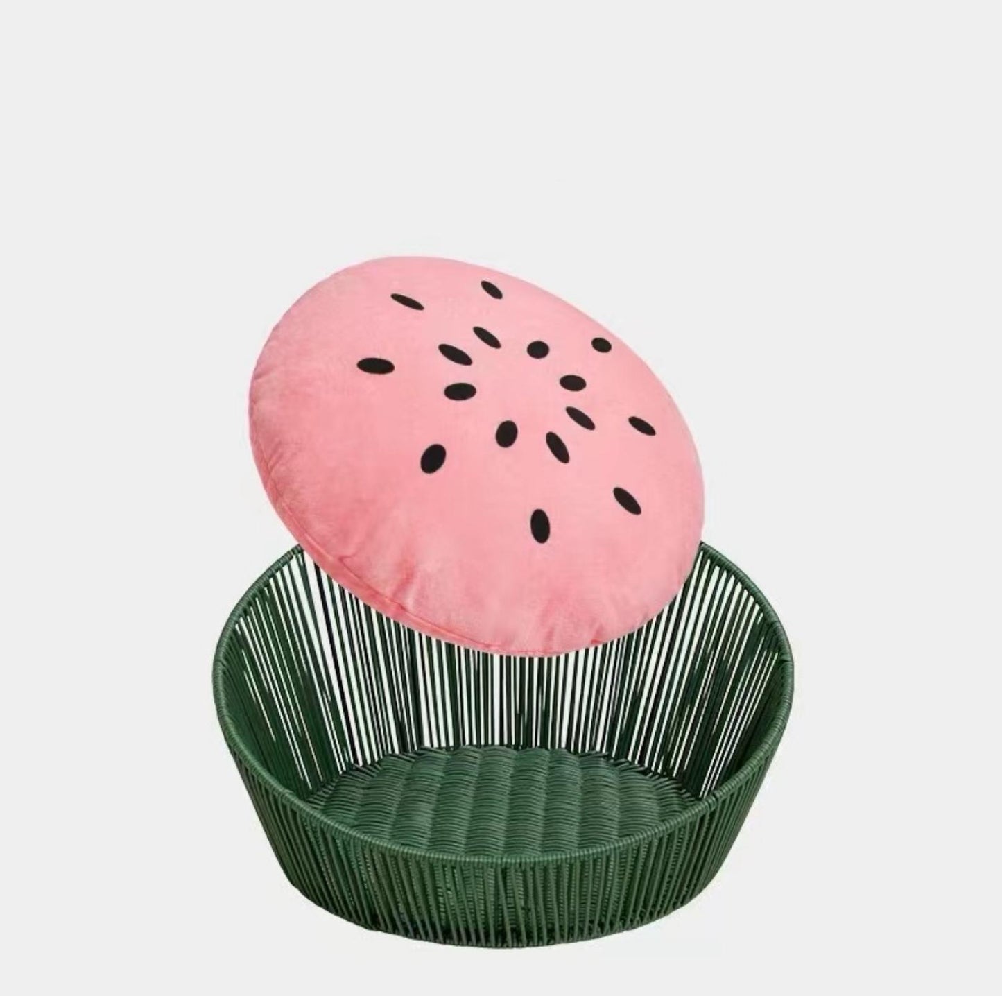 Vetreksa Watermelon Rattan Cat Bed Dog Bed With Removable Thick Pad - {{product.type}} - PawPawUp