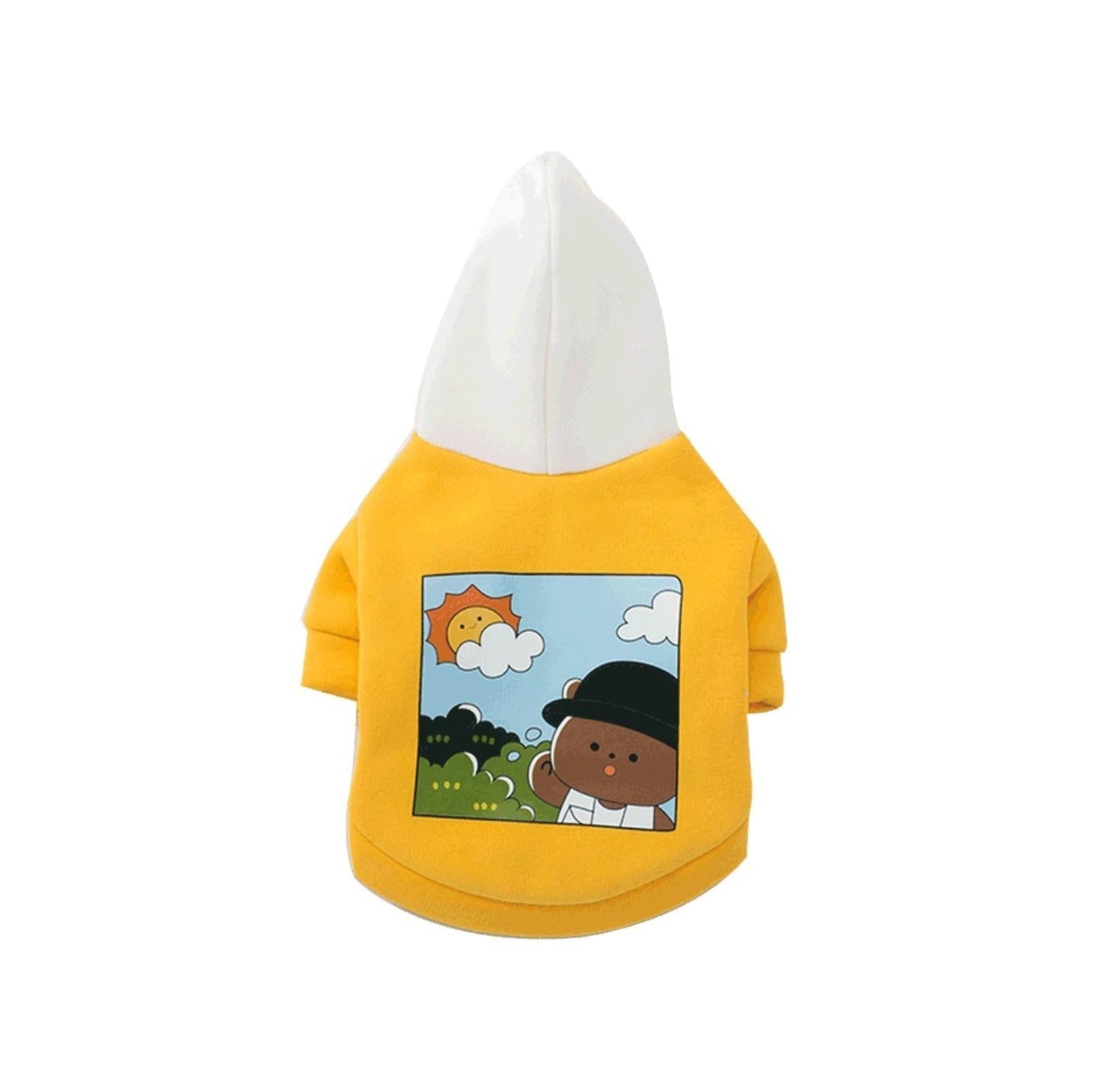 "Kindergarten Bear" Cartoon Pet T-shirt With Hood Pet Apparels - {{product.type}} - PawPawUp