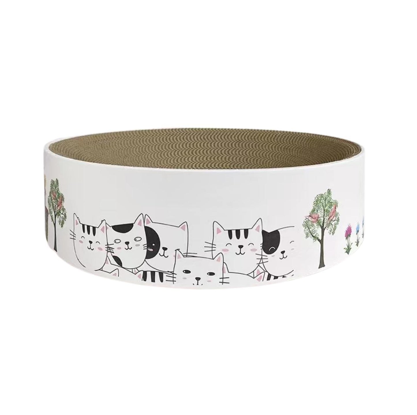 Large Cartoon Round Scratching Board Cat Scratcher - {{product.type}} - PawPawUp
