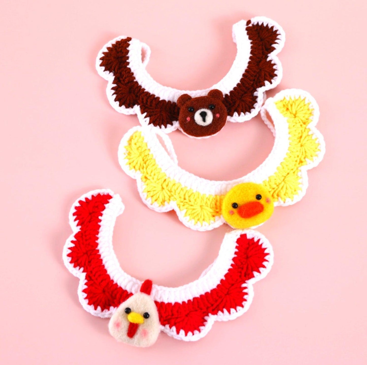 Little Animal Friends Style Knitted Woolen Bibs for Pets - {{product.type}} - PawPawUp