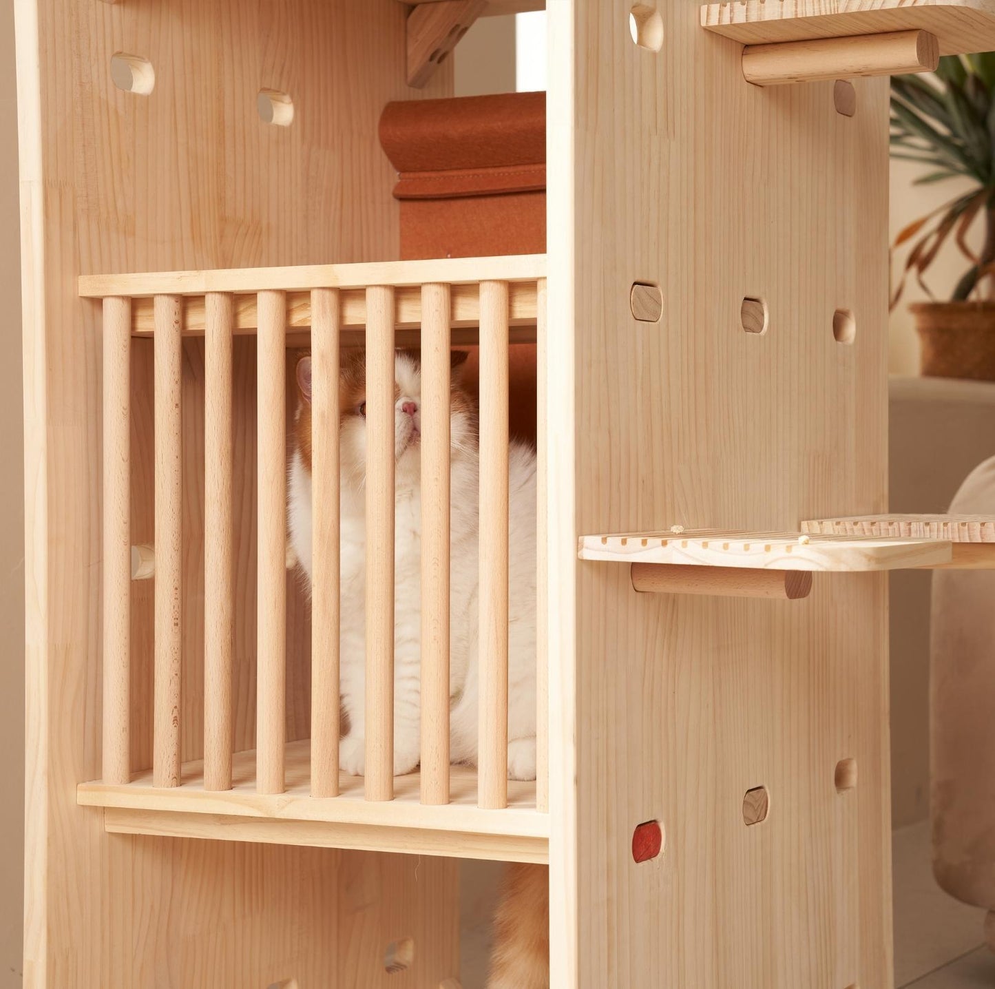 Makesure Luxury Wooden Cat Tree Cat Furniture - {{product.type}} - PawPawUp