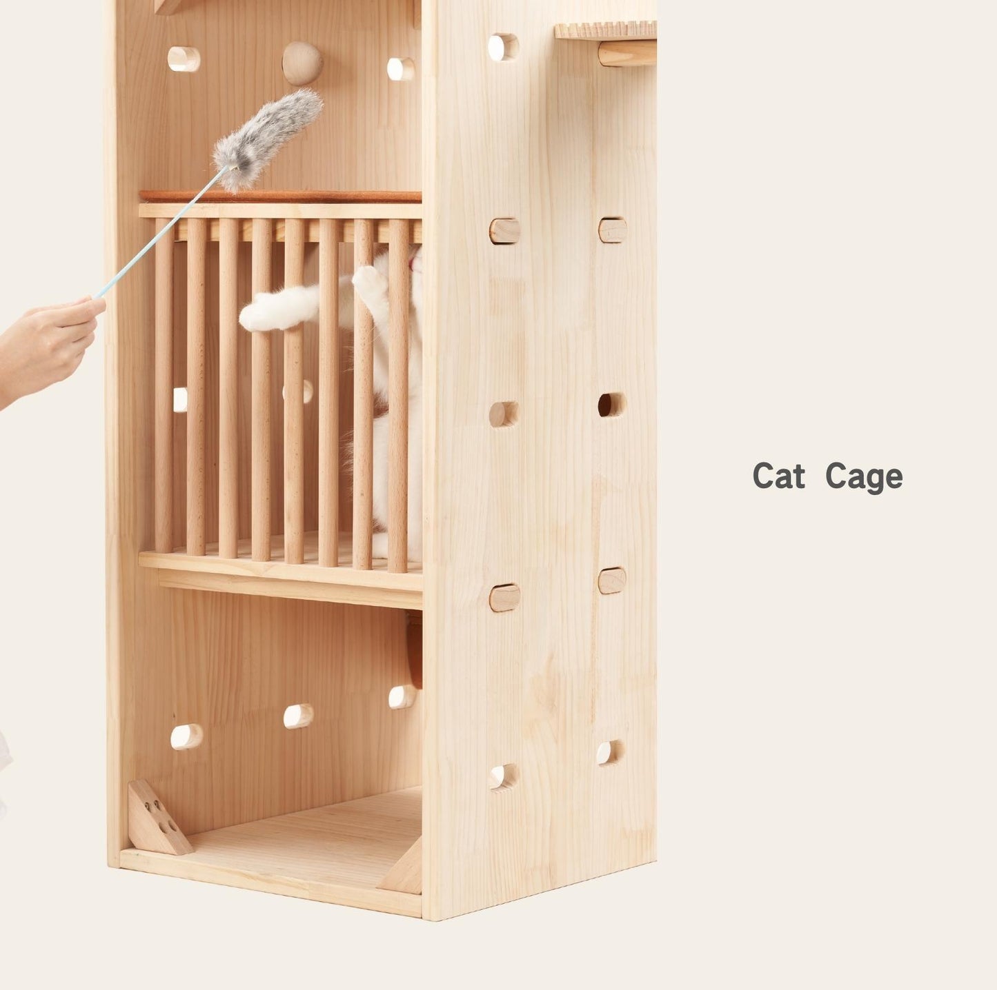 Makesure Luxury Wooden Cat Tree Cat Furniture - {{product.type}} - PawPawUp