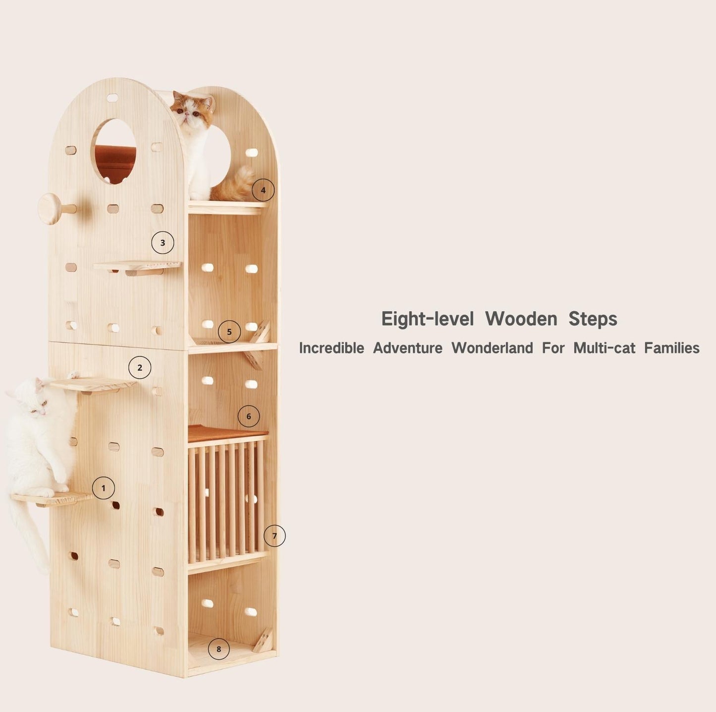 Makesure Luxury Wooden Cat Tree Cat Furniture - {{product.type}} - PawPawUp
