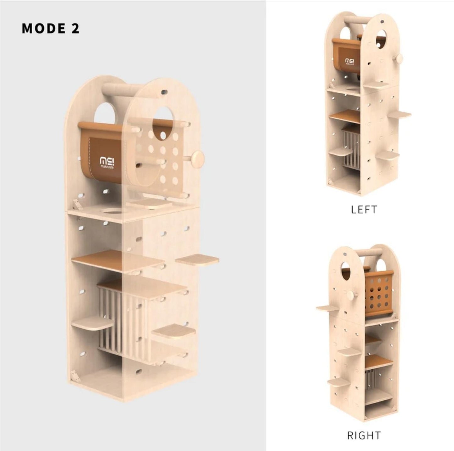 Makesure Luxury Wooden Cat Tree Cat Furniture - {{product.type}} - PawPawUp