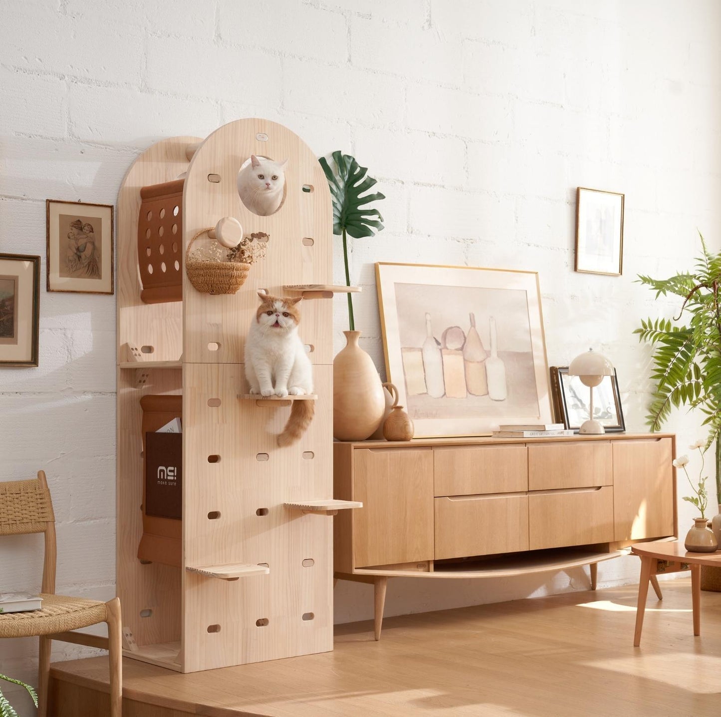 Makesure Luxury Wooden Cat Tree Cat Furniture - {{product.type}} - PawPawUp