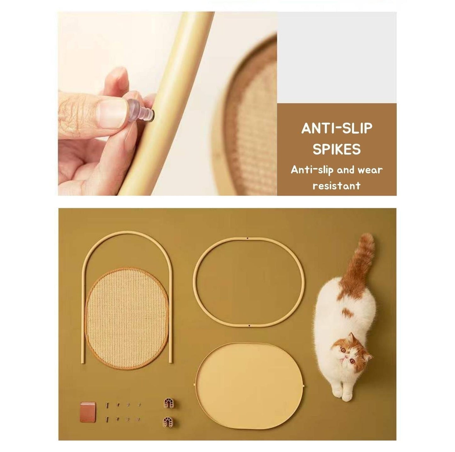 Makesure Multifunctional Cat Scratcher | Sisal Standing Scratching Board - {{product.type}} - PawPawUp