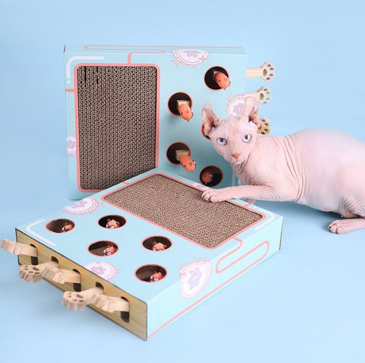 MIAOFAIRY Whack-a-Mole 3-in-1 Cat Scratcher and Toy - {{product.type}} - PawPawUp