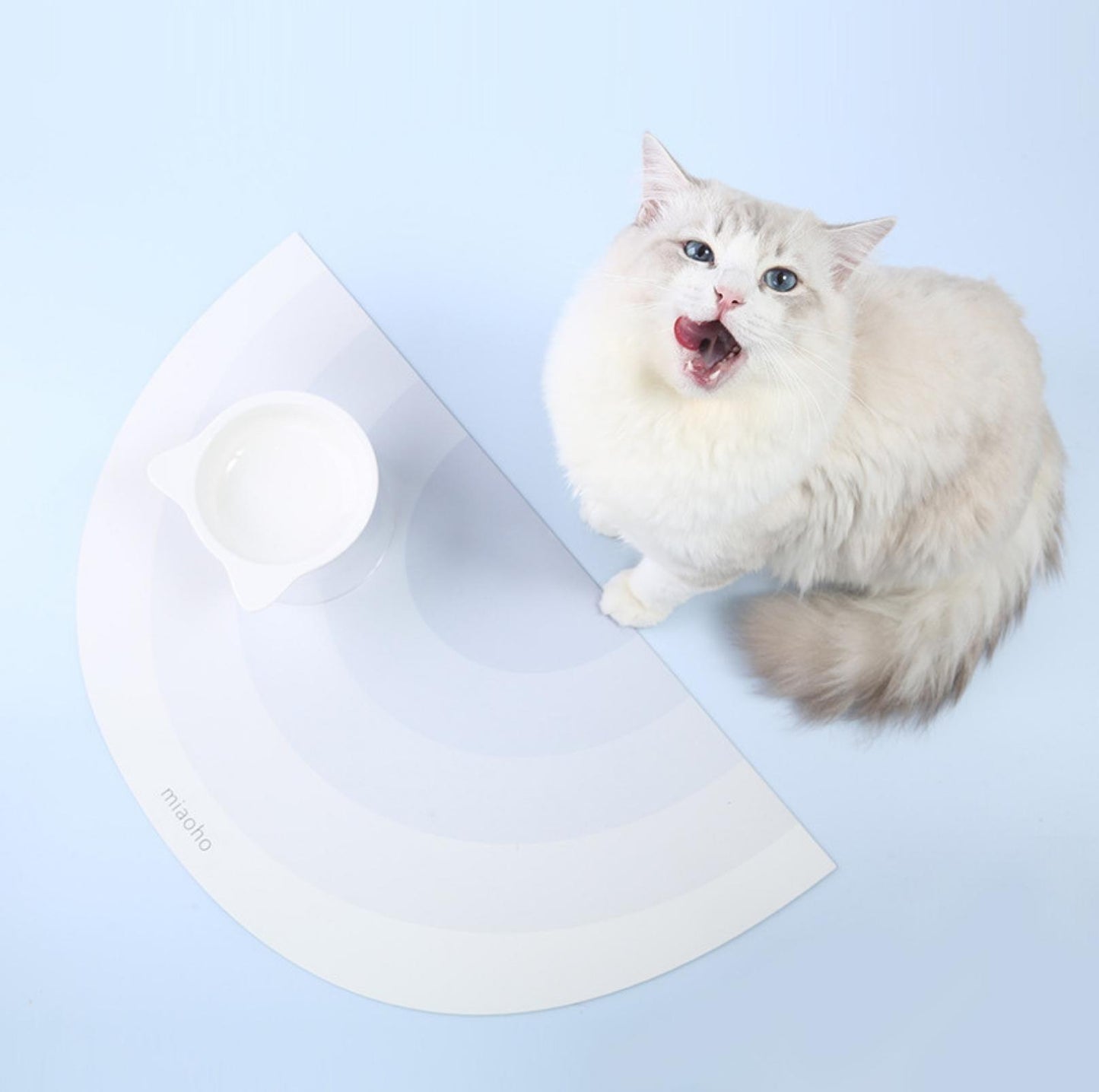 Miaoho Waterproof Semi-Circular Rainbow-Styled Pet Food Mat - {{product.type}} - PawPawUp