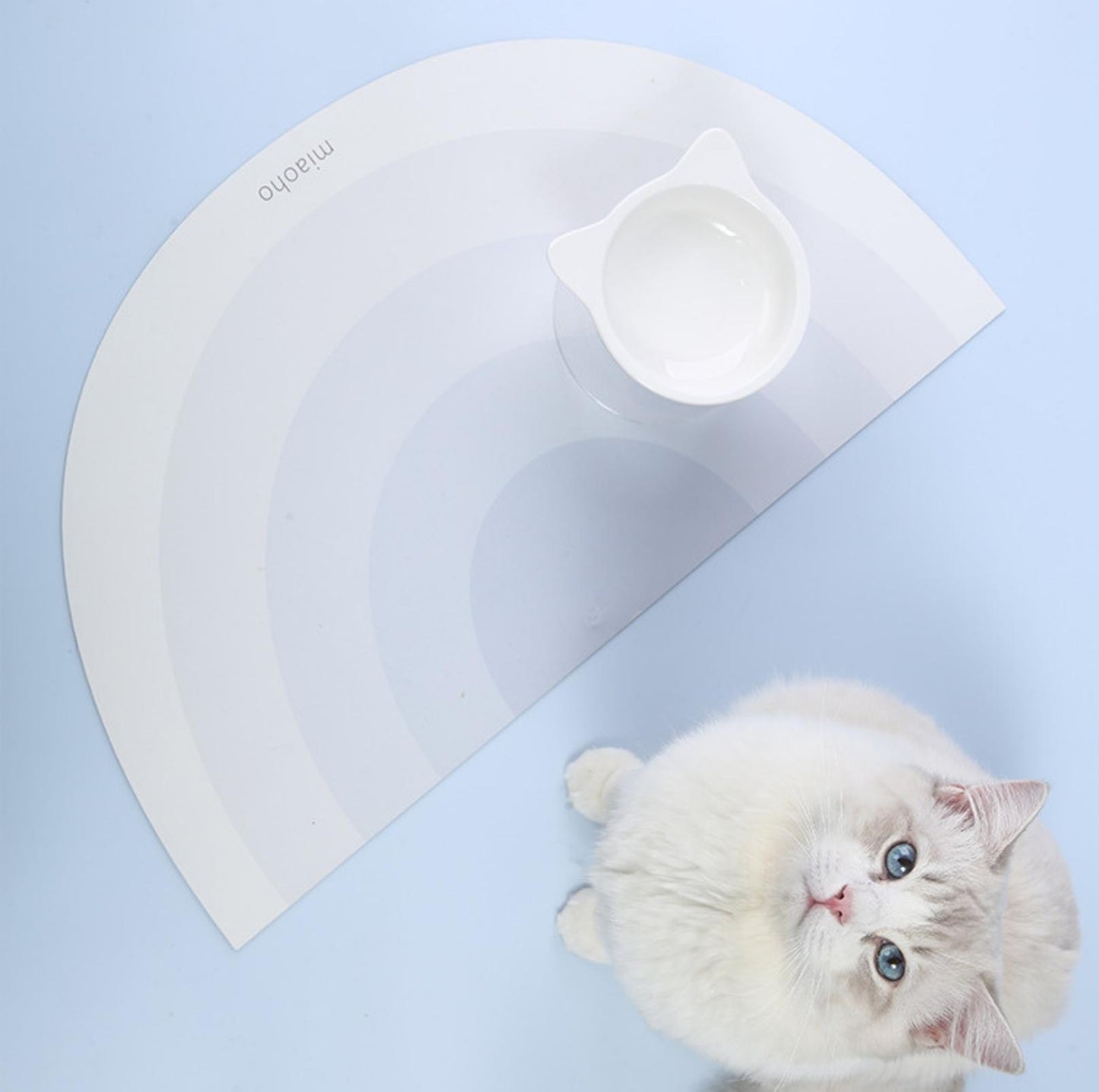 Miaoho Waterproof Semi-Circular Rainbow-Styled Pet Food Mat - {{product.type}} - PawPawUp