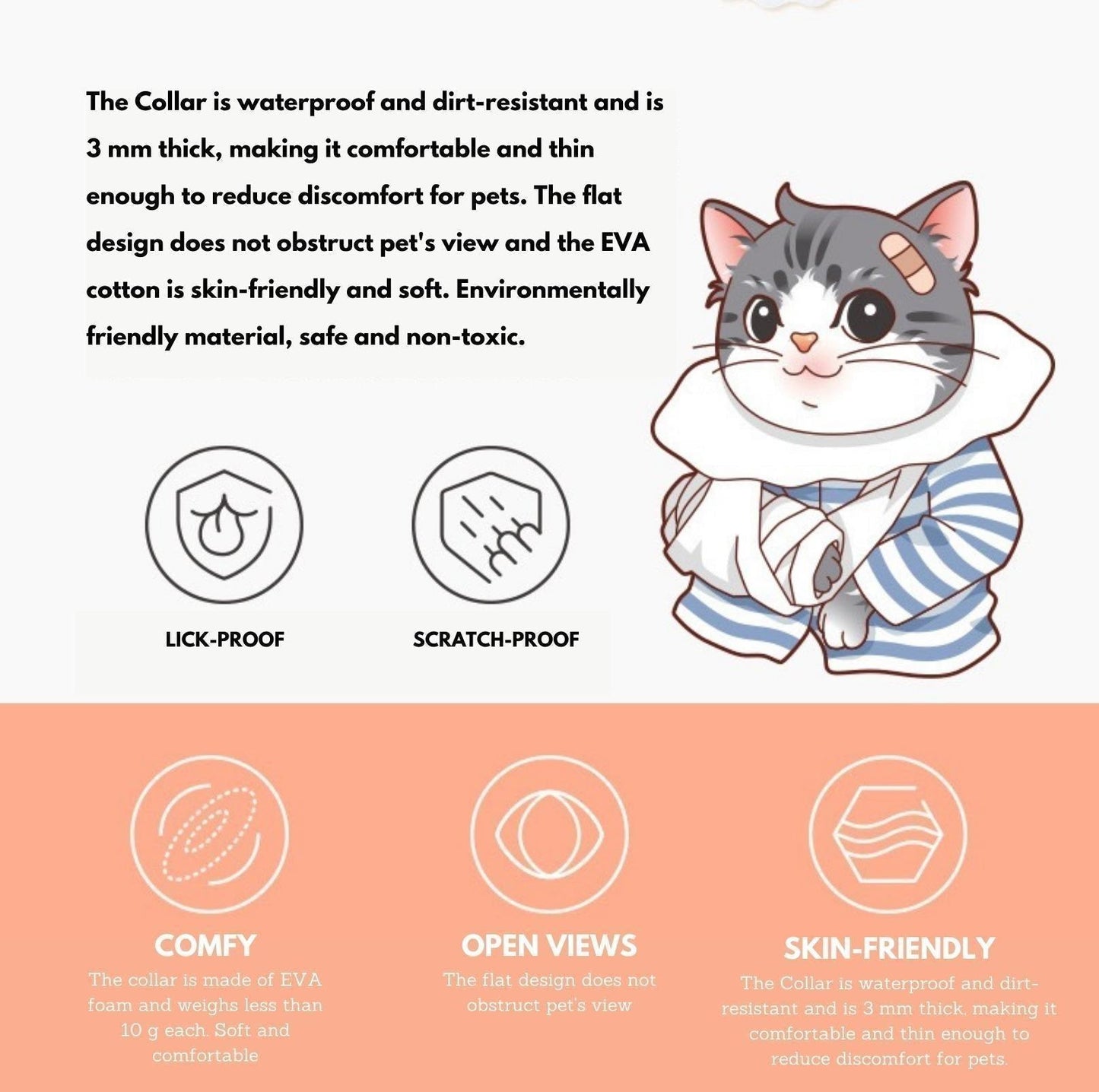 Mr. Meow Weekly Disposable Pet E-Collar (1 box of 4 collars) Elizabeth Collar - {{product.type}} - PawPawUp