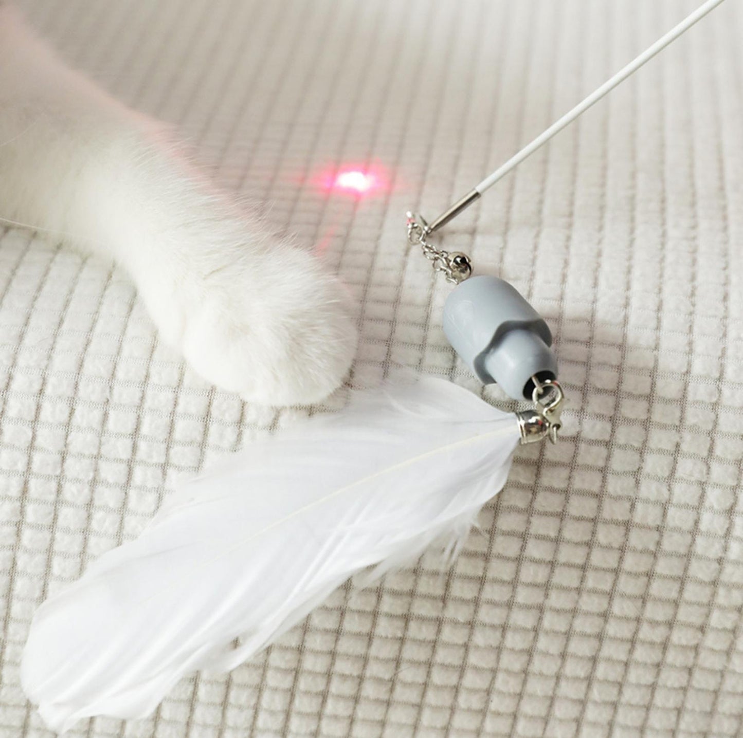 Pakeway Cat Stick With Laser and Chewable Teasing Head Cat Toys - {{product.type}} - PawPawUp
