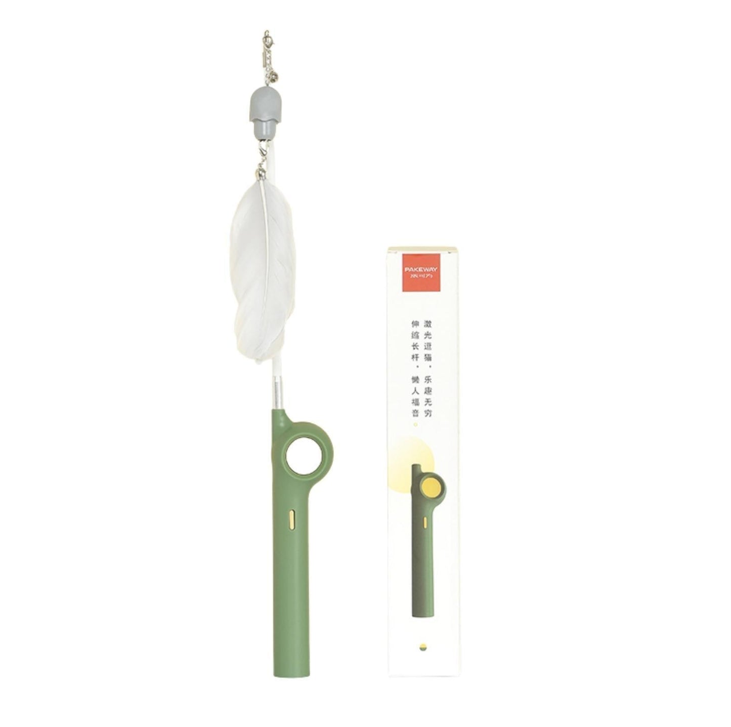 Pakeway Cat Stick With Laser and Chewable Teasing Head Cat Toys - {{product.type}} - PawPawUp