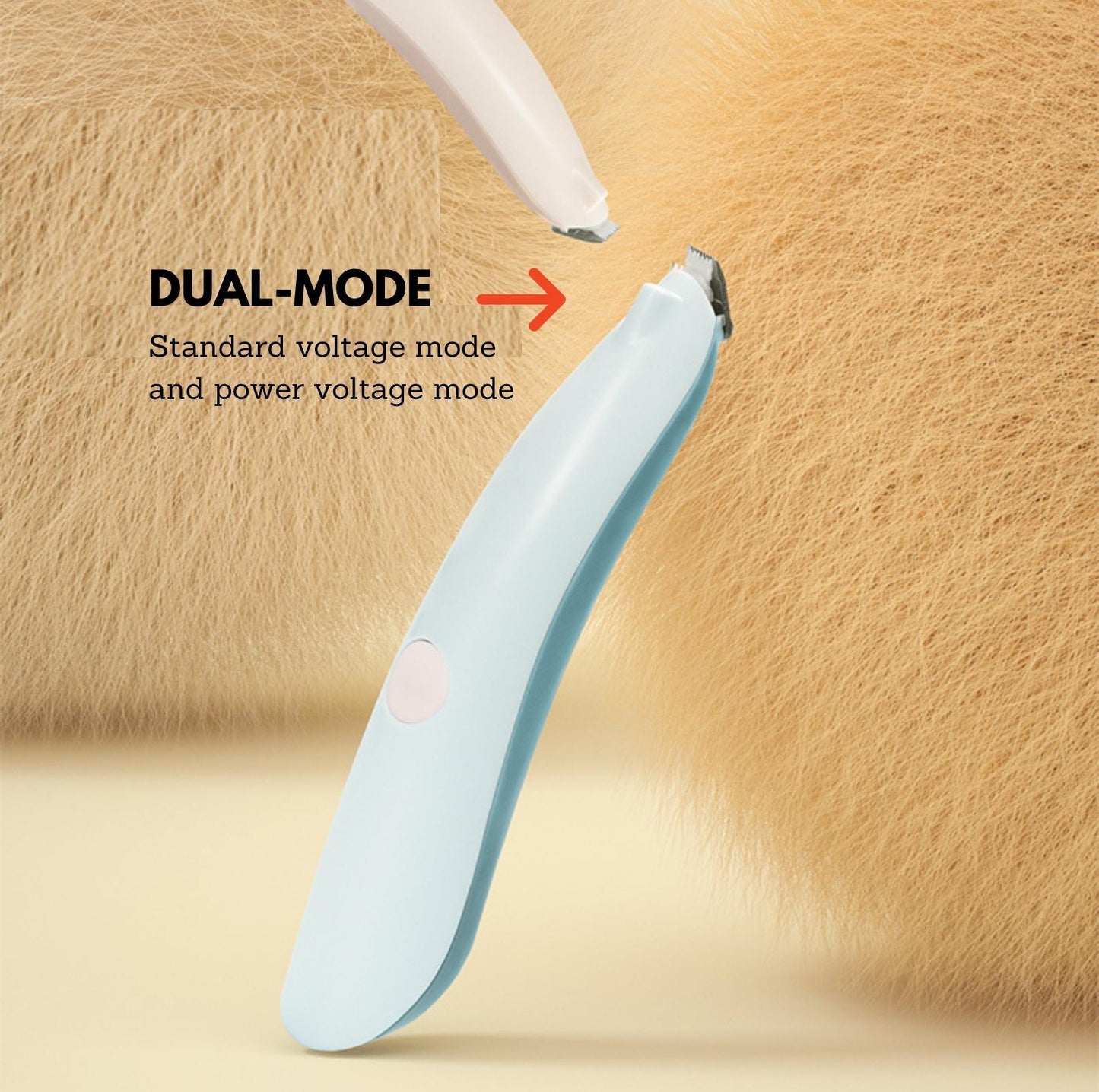 Pakeway Quiet Electric Pet Hair Trimmer With Light And USB Power Charge - {{product.type}} - PawPawUp