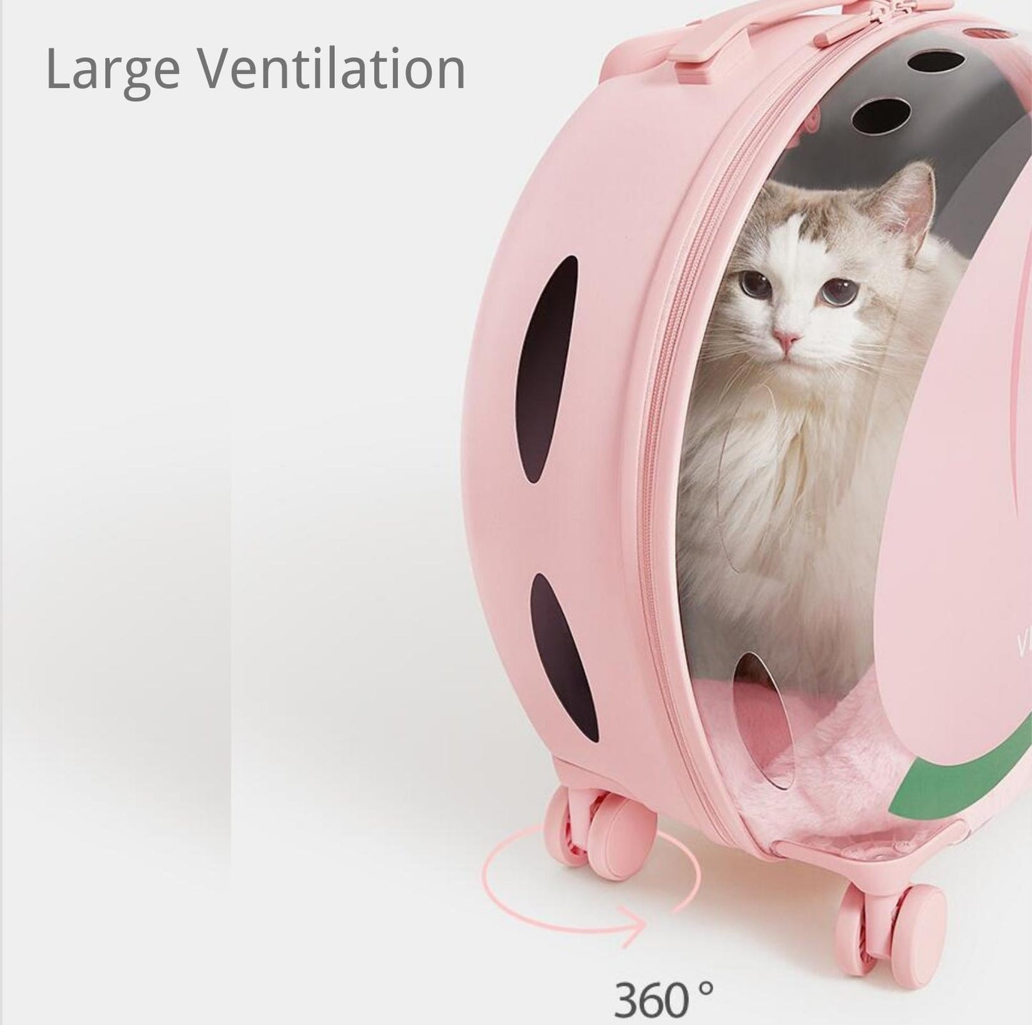 Vetreska Peach Luggage Cat Carrier Small Dog Carrier - {{product.type}} - PawPawUp