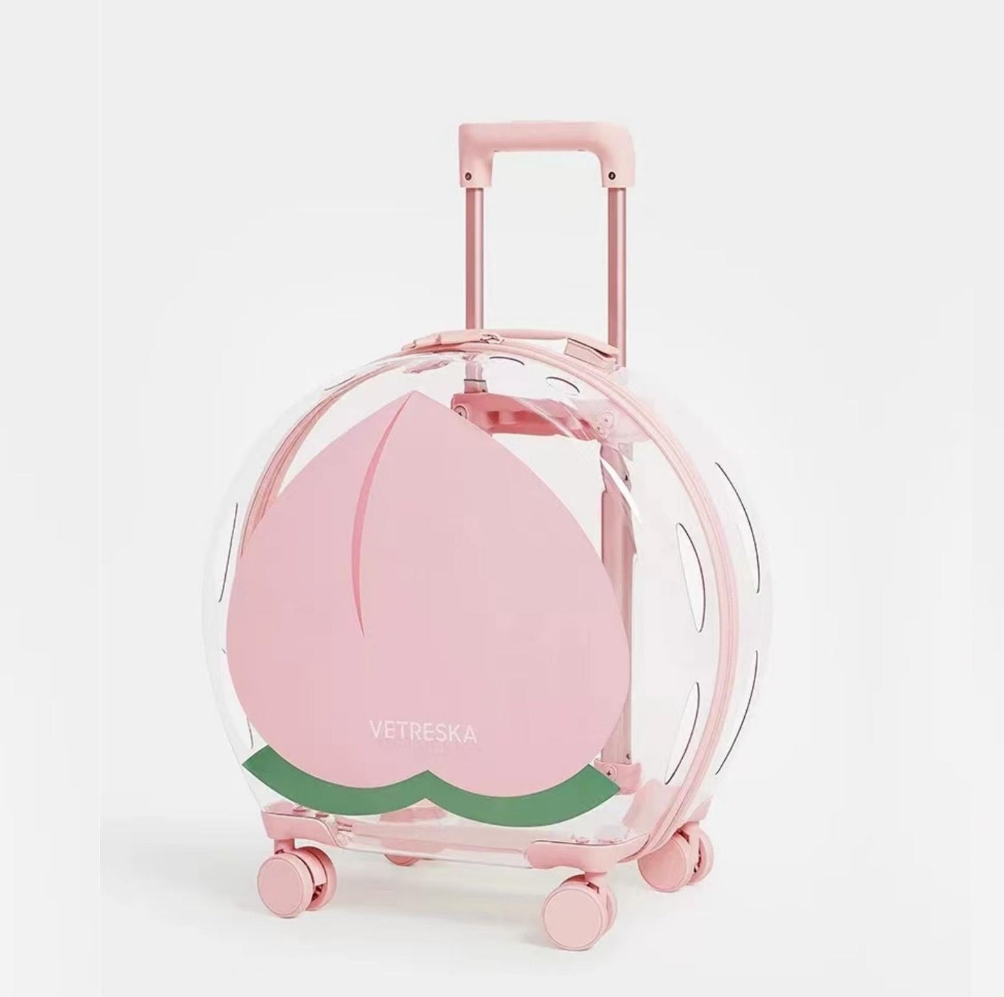 Vetreska Peach Luggage Cat Carrier Small Dog Carrier - {{product.type}} - PawPawUp