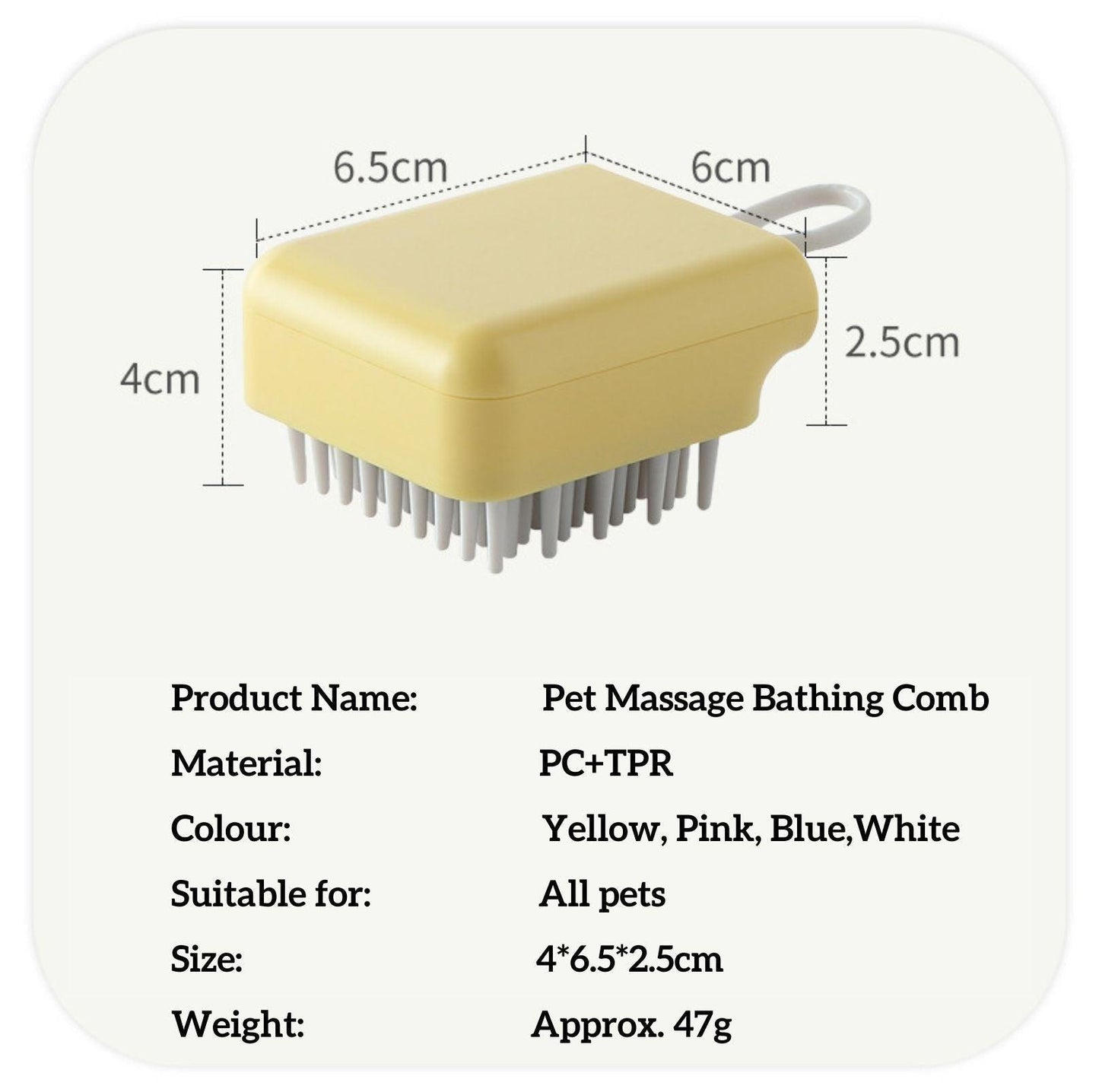 Pet Massage Bathing Brush For Cat and Dog - {{product.type}} - PawPawUp