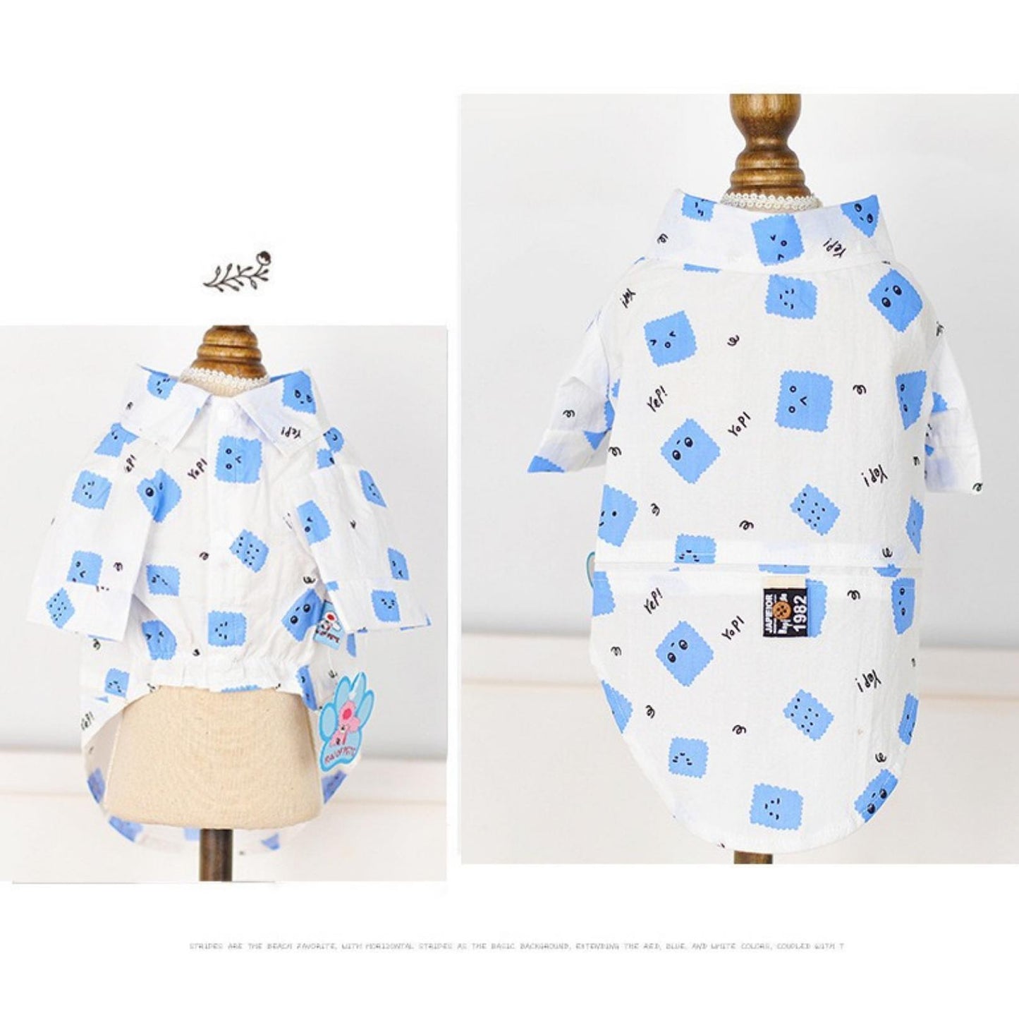 Pet Shirt with Biscuit Pattern - {{product.type}} - PawPawUp