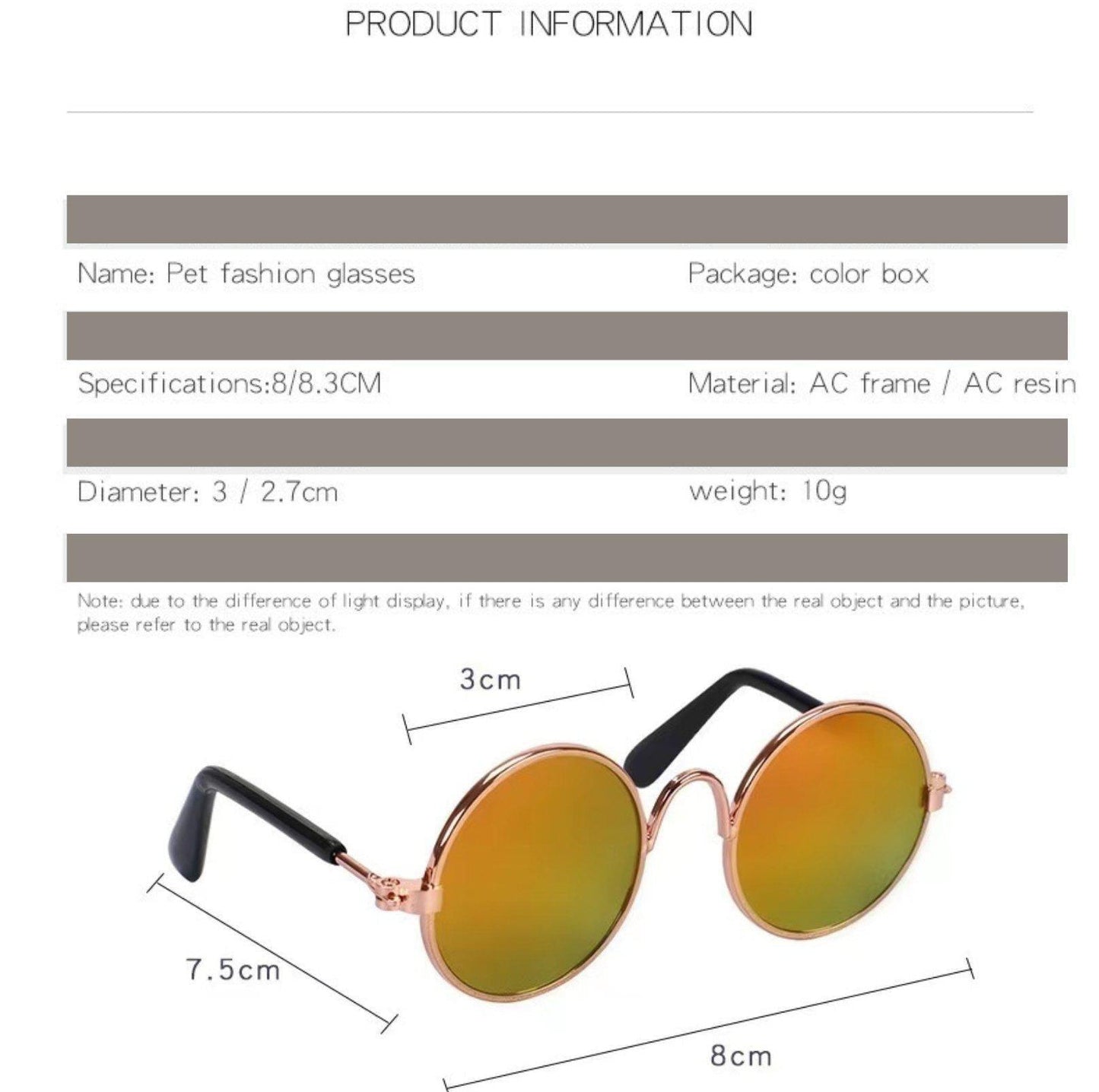 Pet Trendy Sunglasses - {{product.type}} - PawPawUp