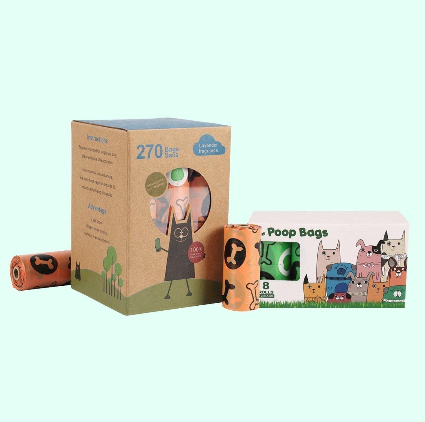 Pet Waste Bag (poop bag) 18 Rolls EPI Biodegradable - {{product.type}} - PawPawUp
