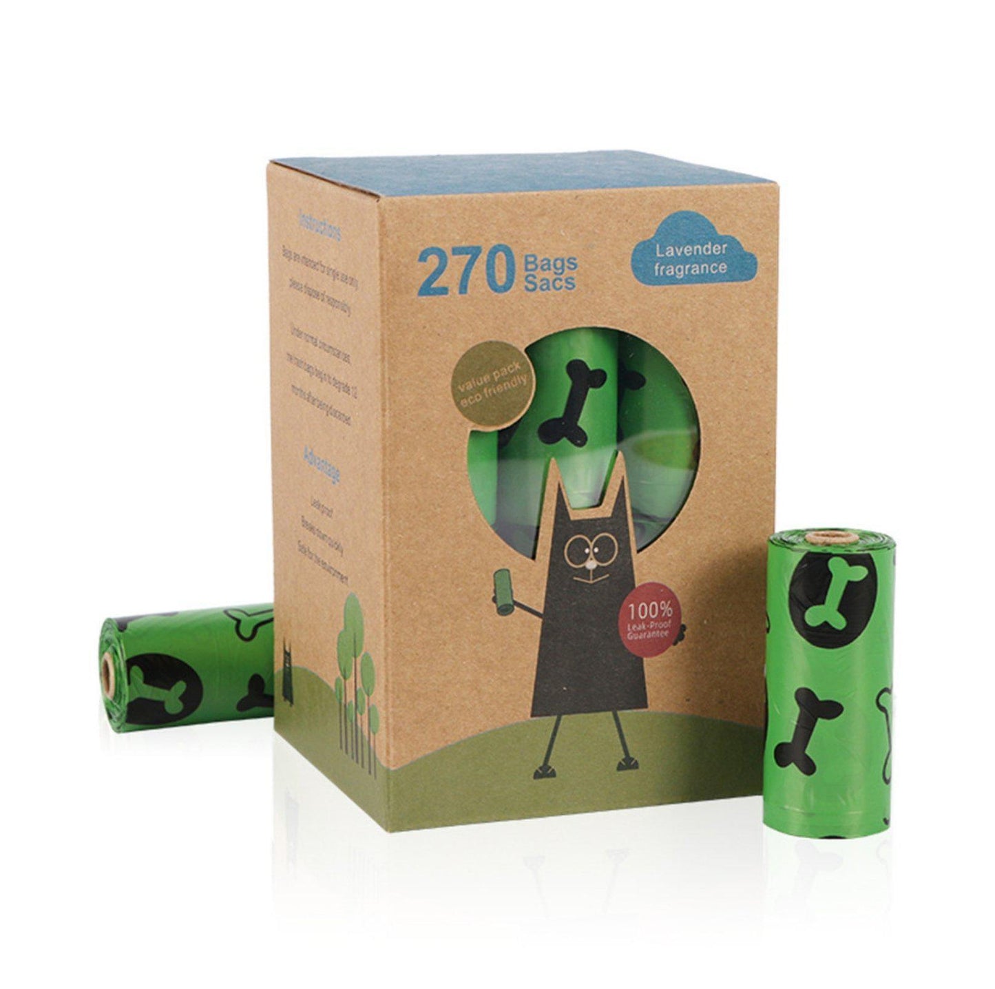 Pet Waste Bag (poop bag) 18 Rolls EPI Biodegradable - {{product.type}} - PawPawUp