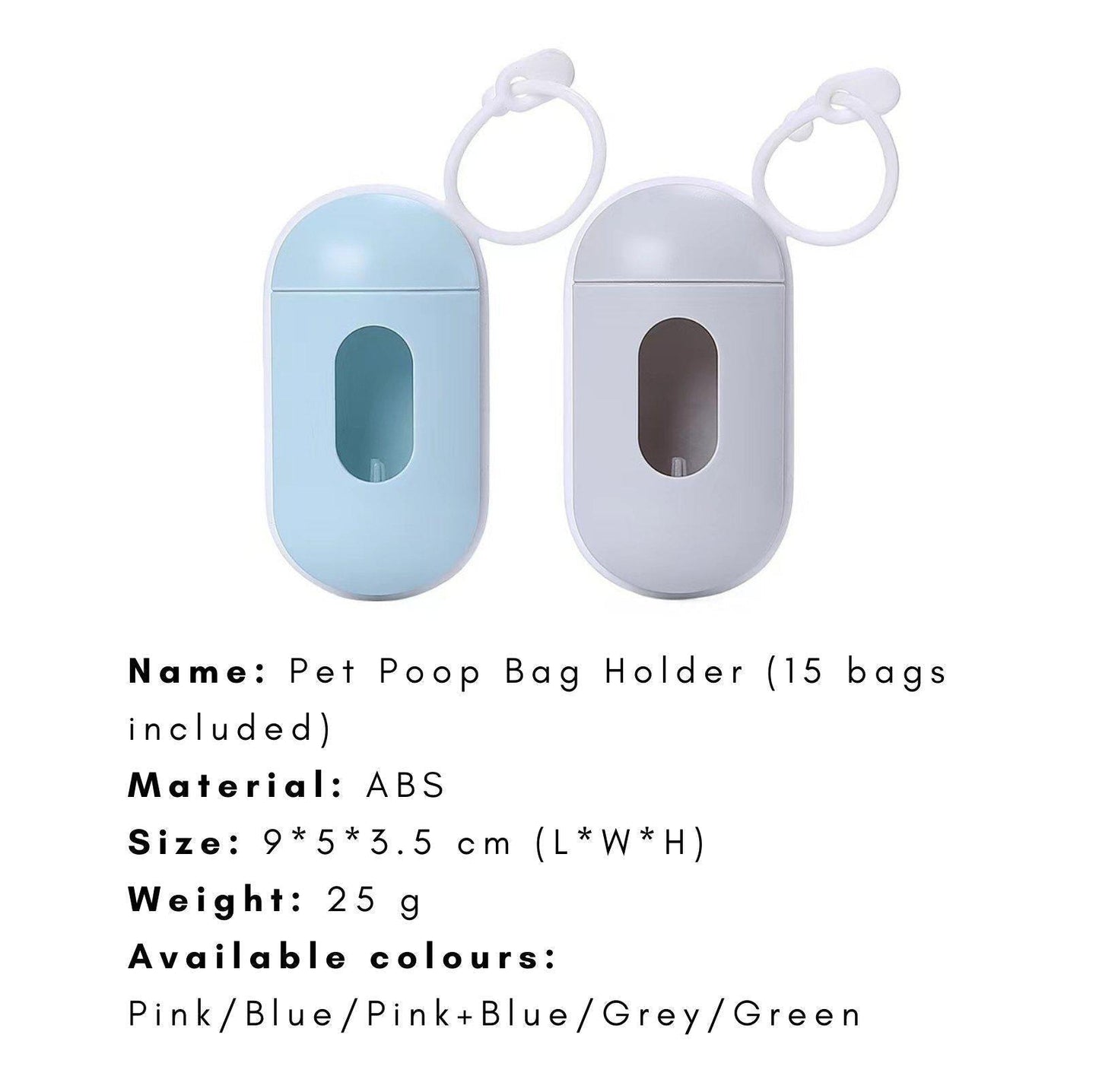 Pet Waste Capsule Bag Holder (15 bags included) - {{product.type}} - PawPawUp