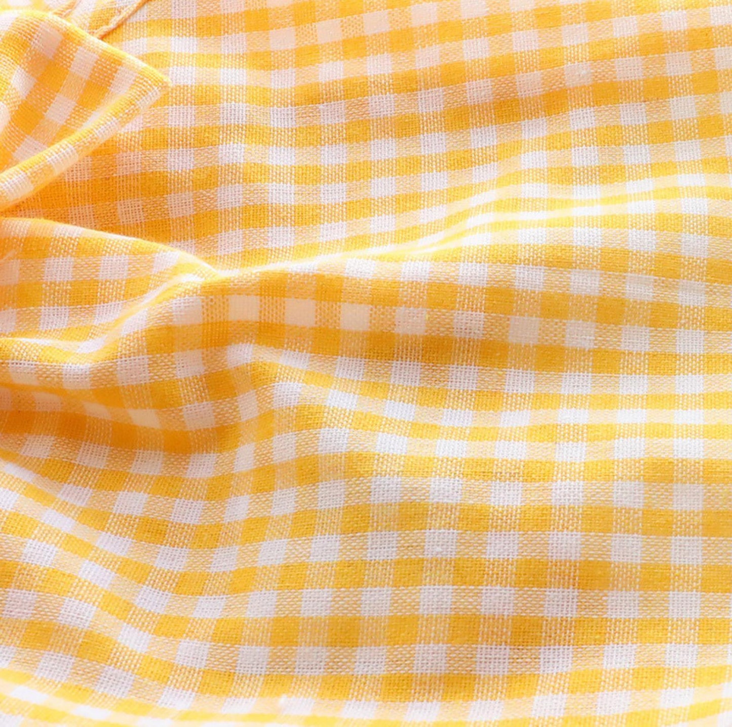 Pet Yellow Checkered Dress - {{product.type}} - PawPawUp