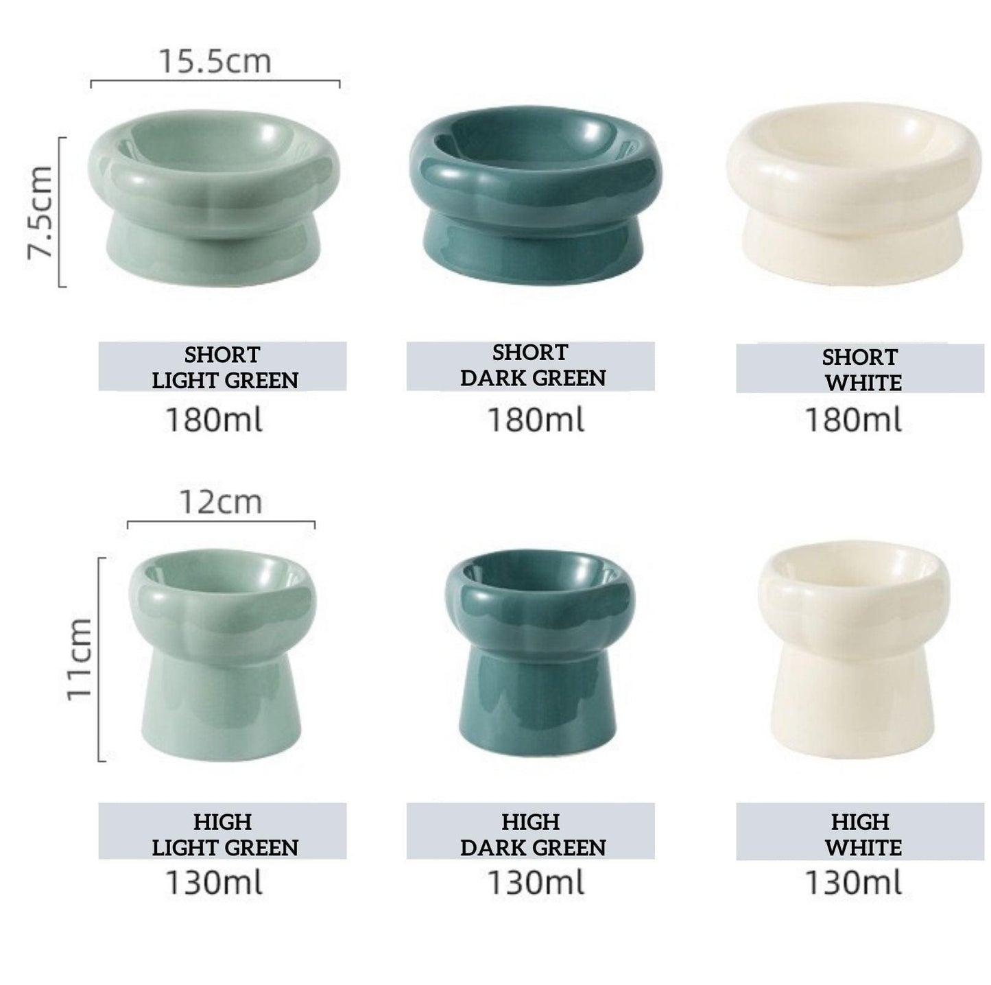 Petal Style Ceramic Cat Bowls and Small Dog Bowls - {{product.type}} - PawPawUp
