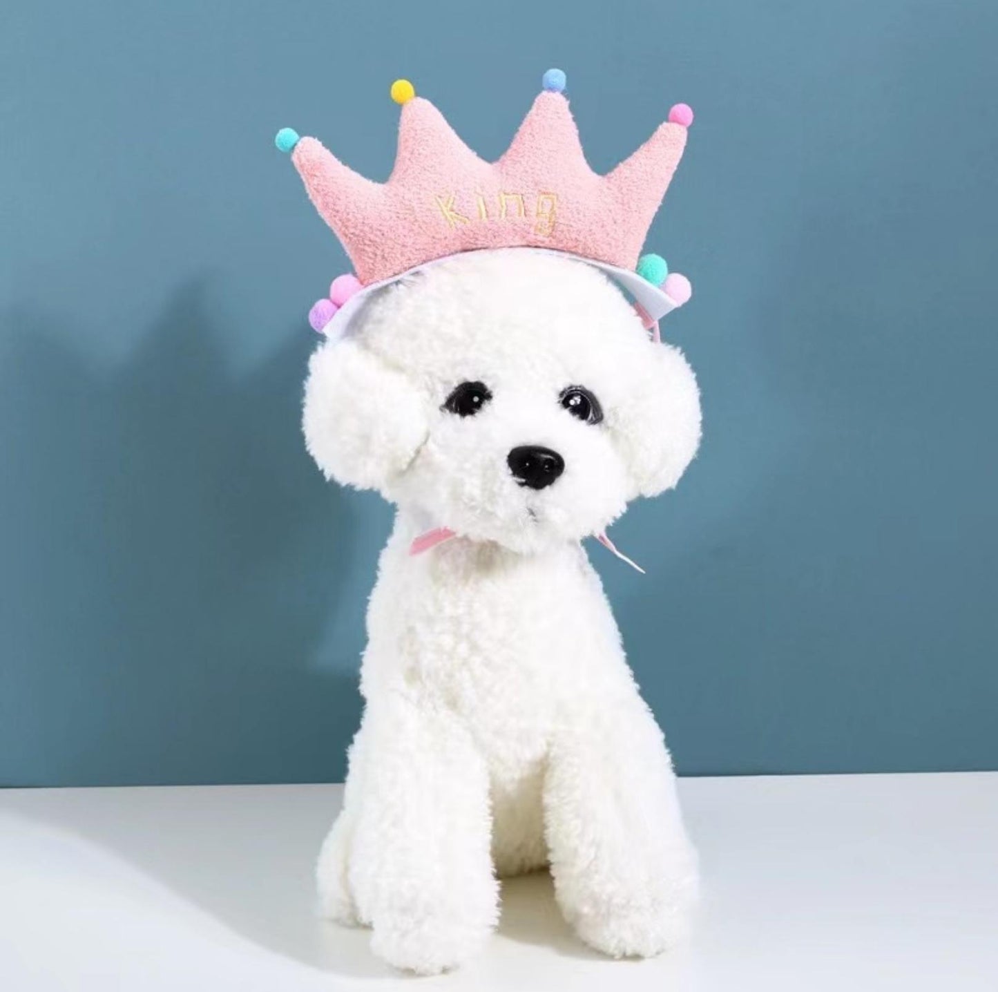 Pink Plush Cat And Dog Birthday Crown - {{product.type}} - PawPawUp