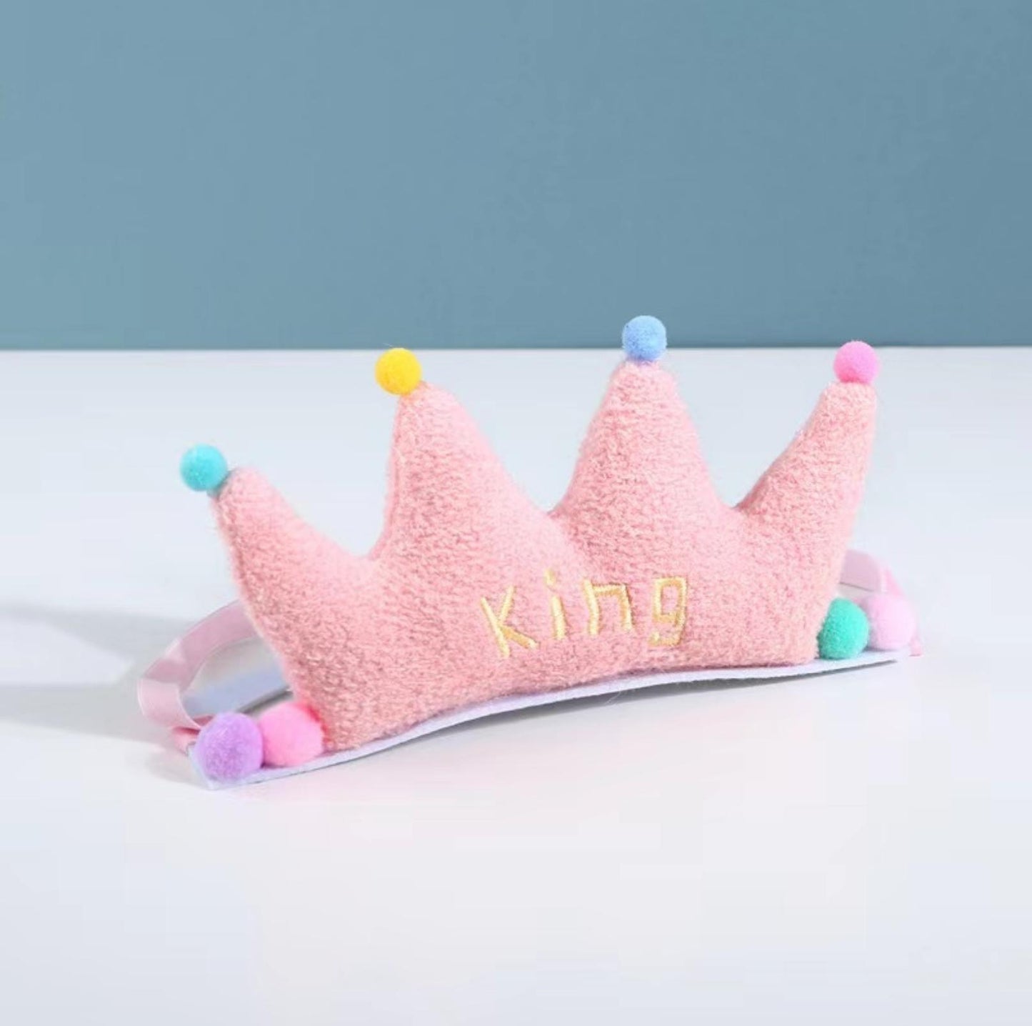 Pink Plush Cat And Dog Birthday Crown - {{product.type}} - PawPawUp