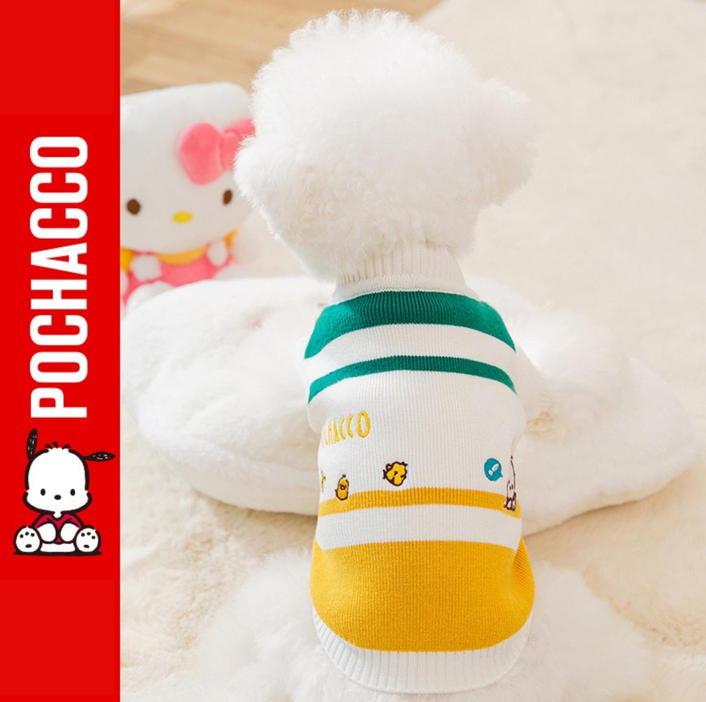 Pochacco Style Spring Pet Knitted Jumper Pet Apparels - {{product.type}} - PawPawUp
