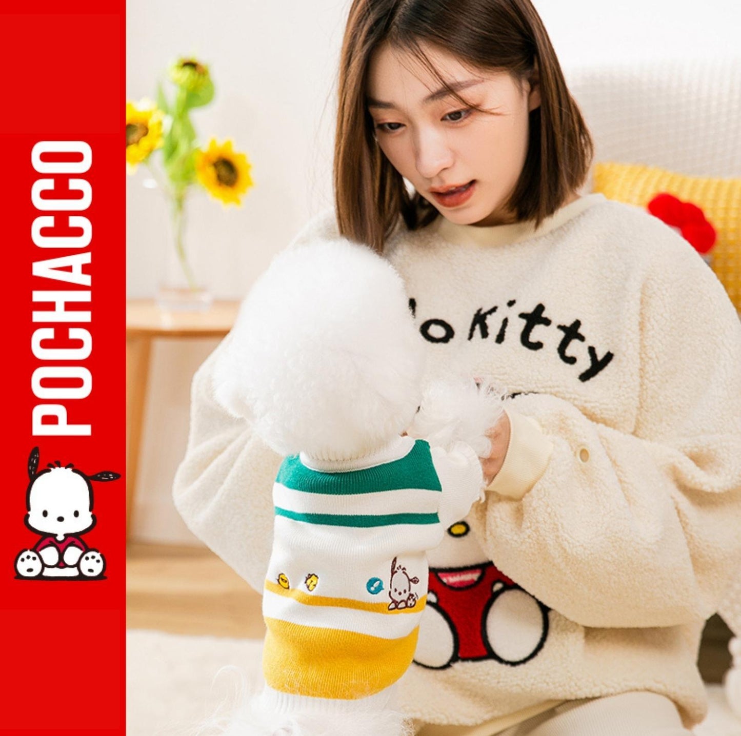 Pochacco Style Spring Pet Knitted Jumper Pet Apparels - {{product.type}} - PawPawUp