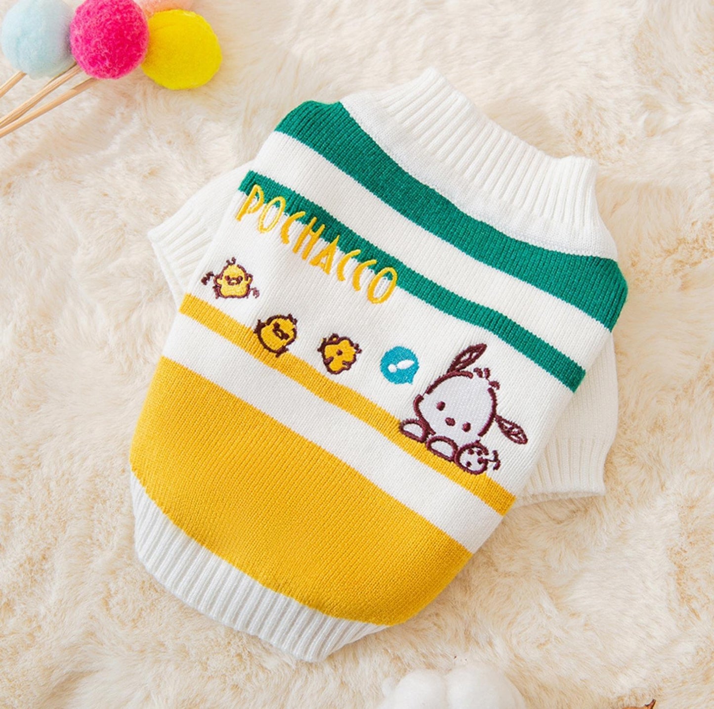 Pochacco Style Spring Pet Knitted Jumper Pet Apparels - {{product.type}} - PawPawUp