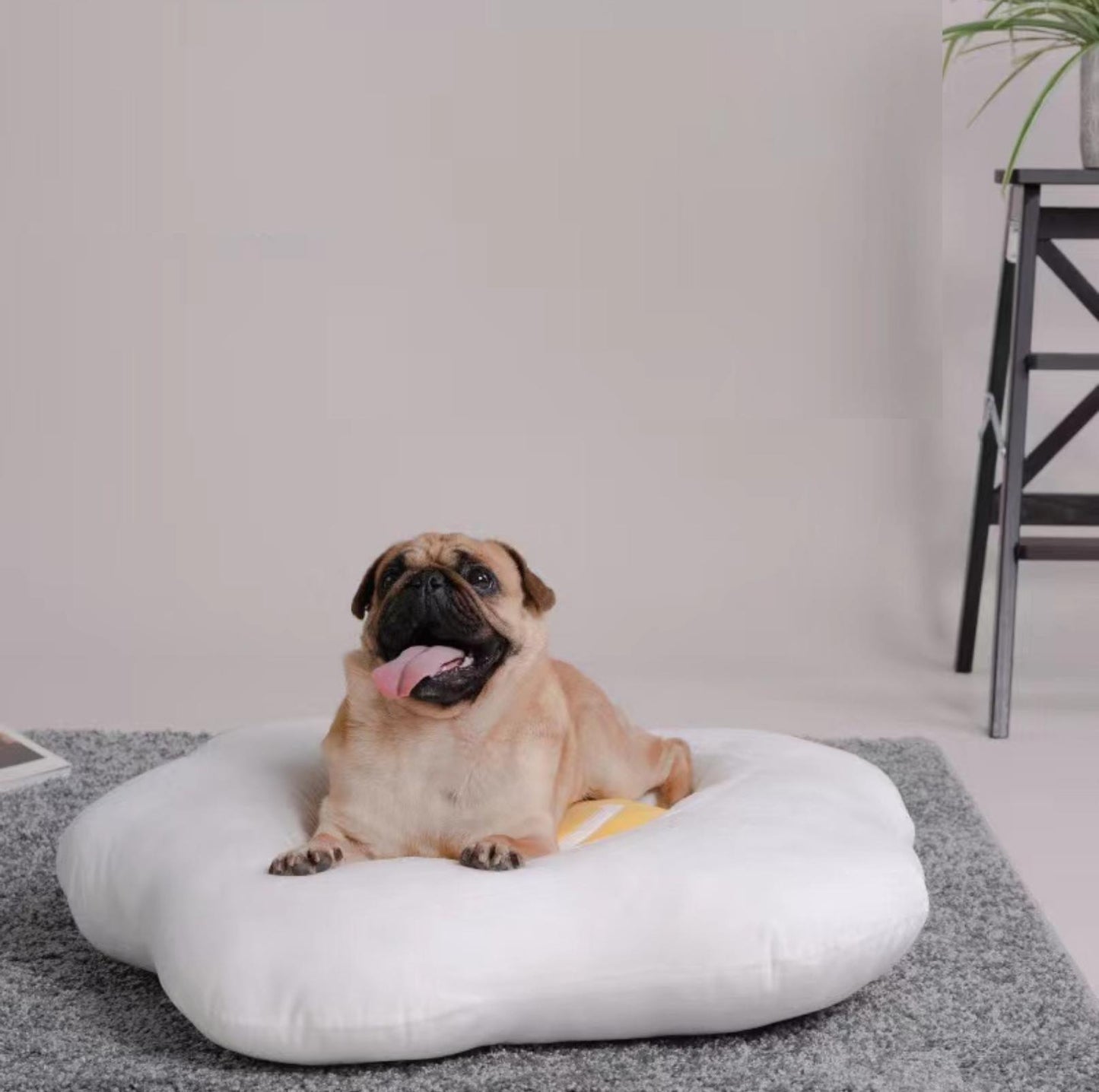 Purlab Fried Egg Cat Bed Dog Bed - {{product.type}} - PawPawUp