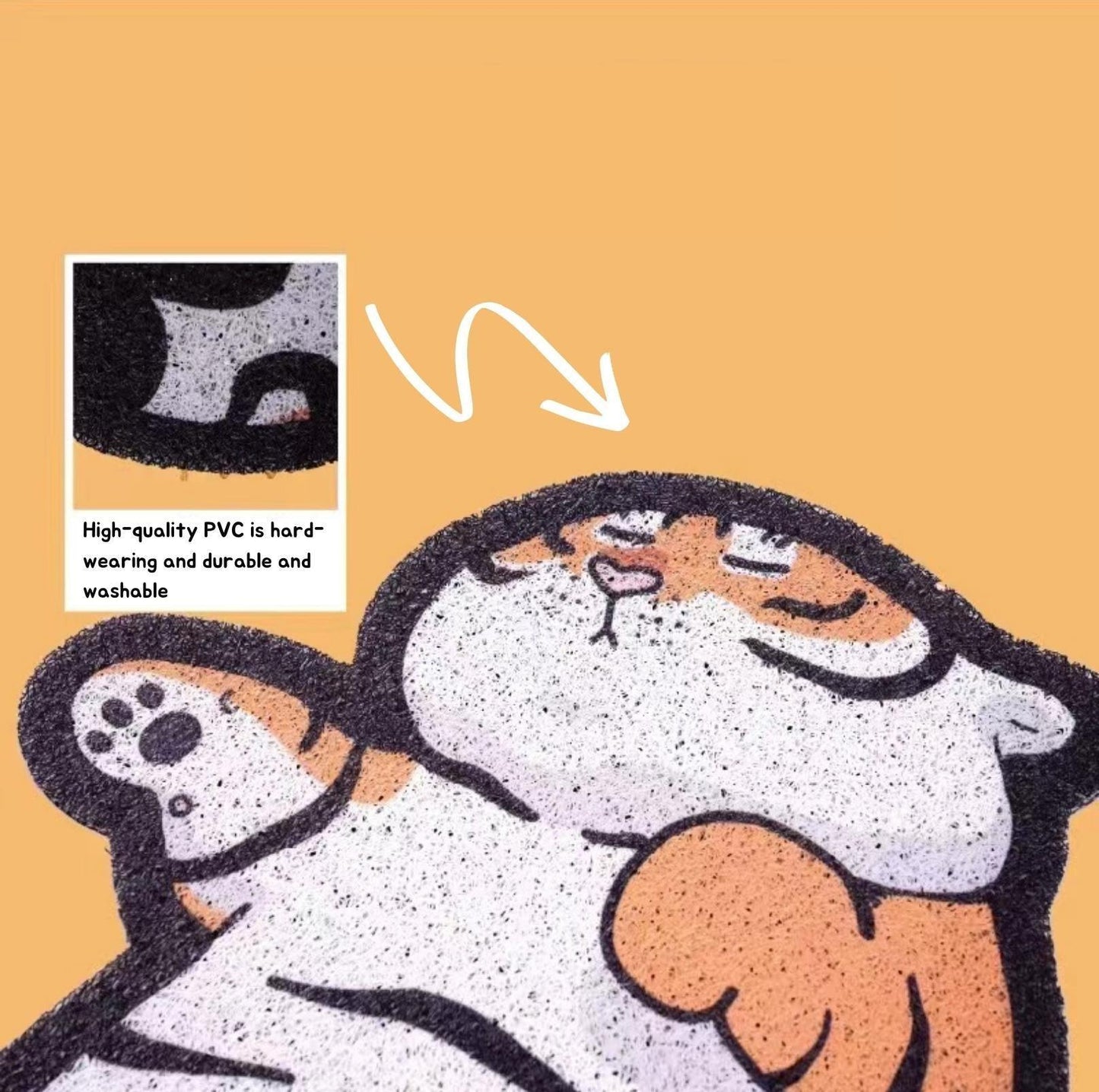 PurLab Tiger Shape Cat Litter Mat Multi-Functional - {{product.type}} - PawPawUp