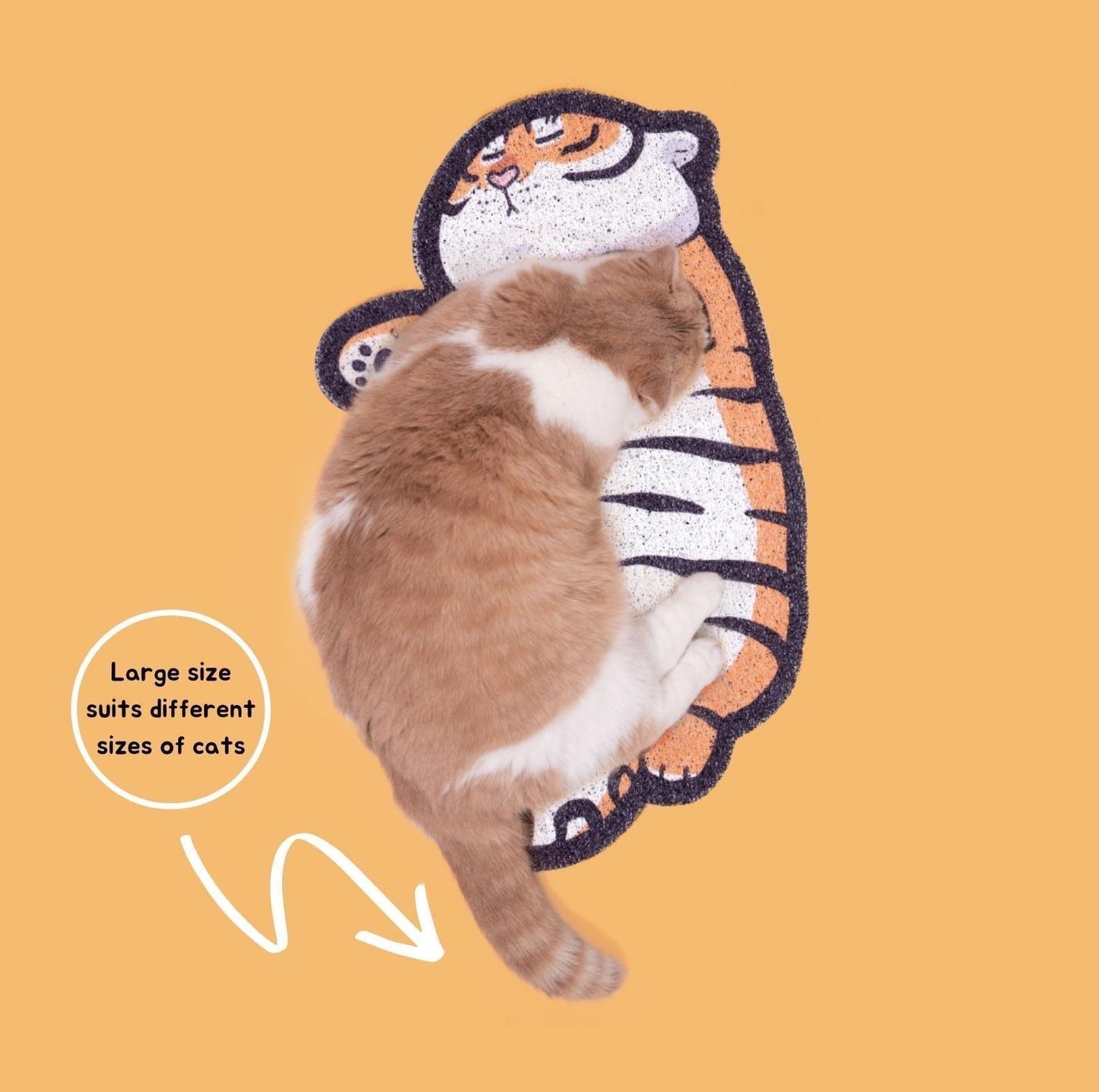 PurLab Tiger Shape Cat Litter Mat Multi-Functional - {{product.type}} - PawPawUp